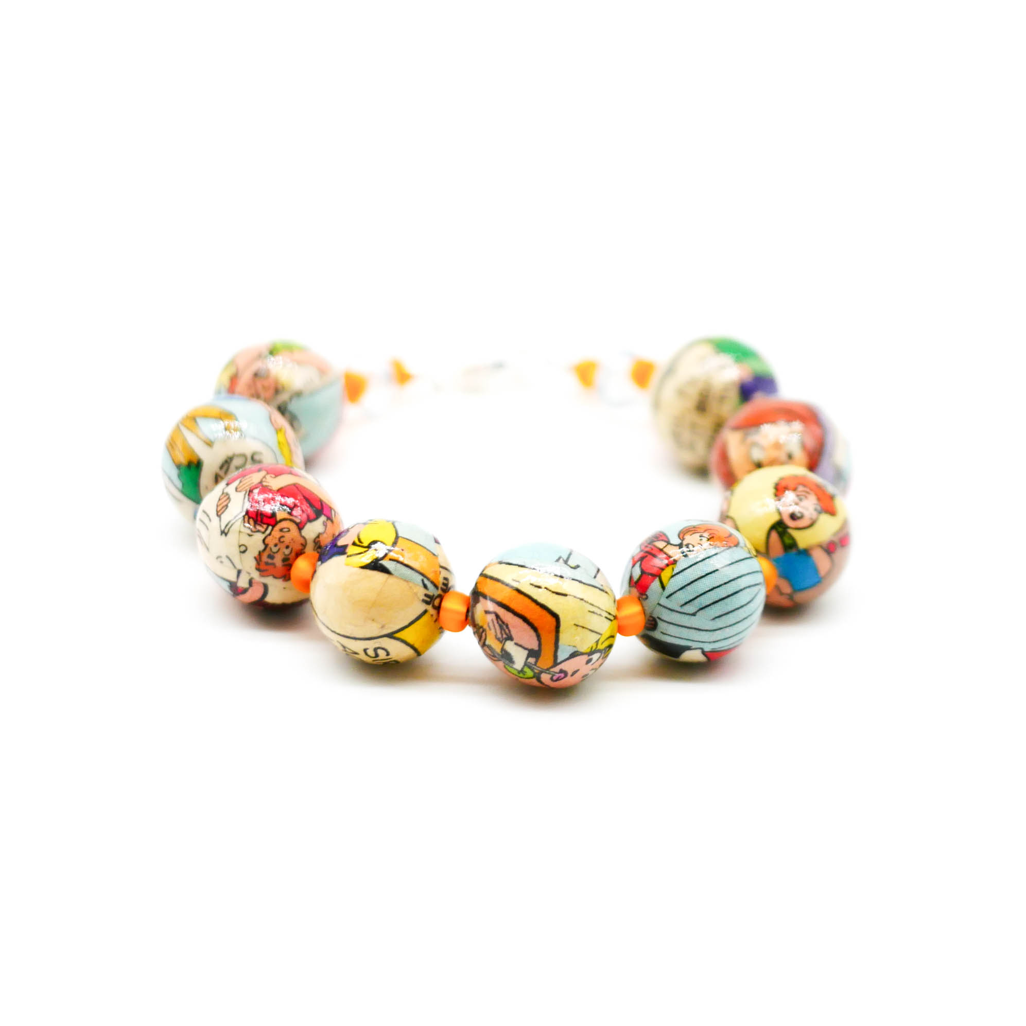 "Bunte Classics" bracelet "comic", 16mm pearls, colorful