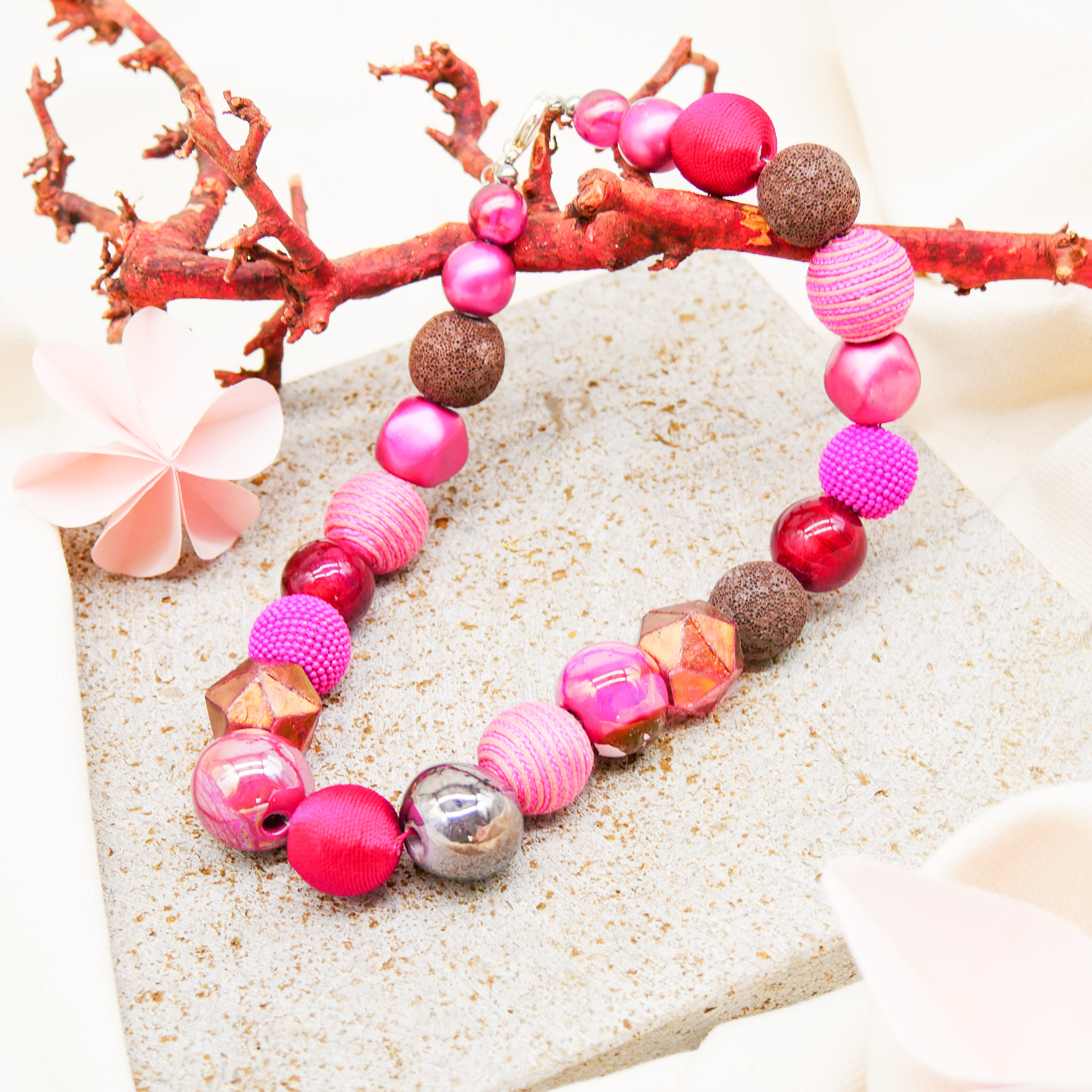 Bollywood Kette, Pink