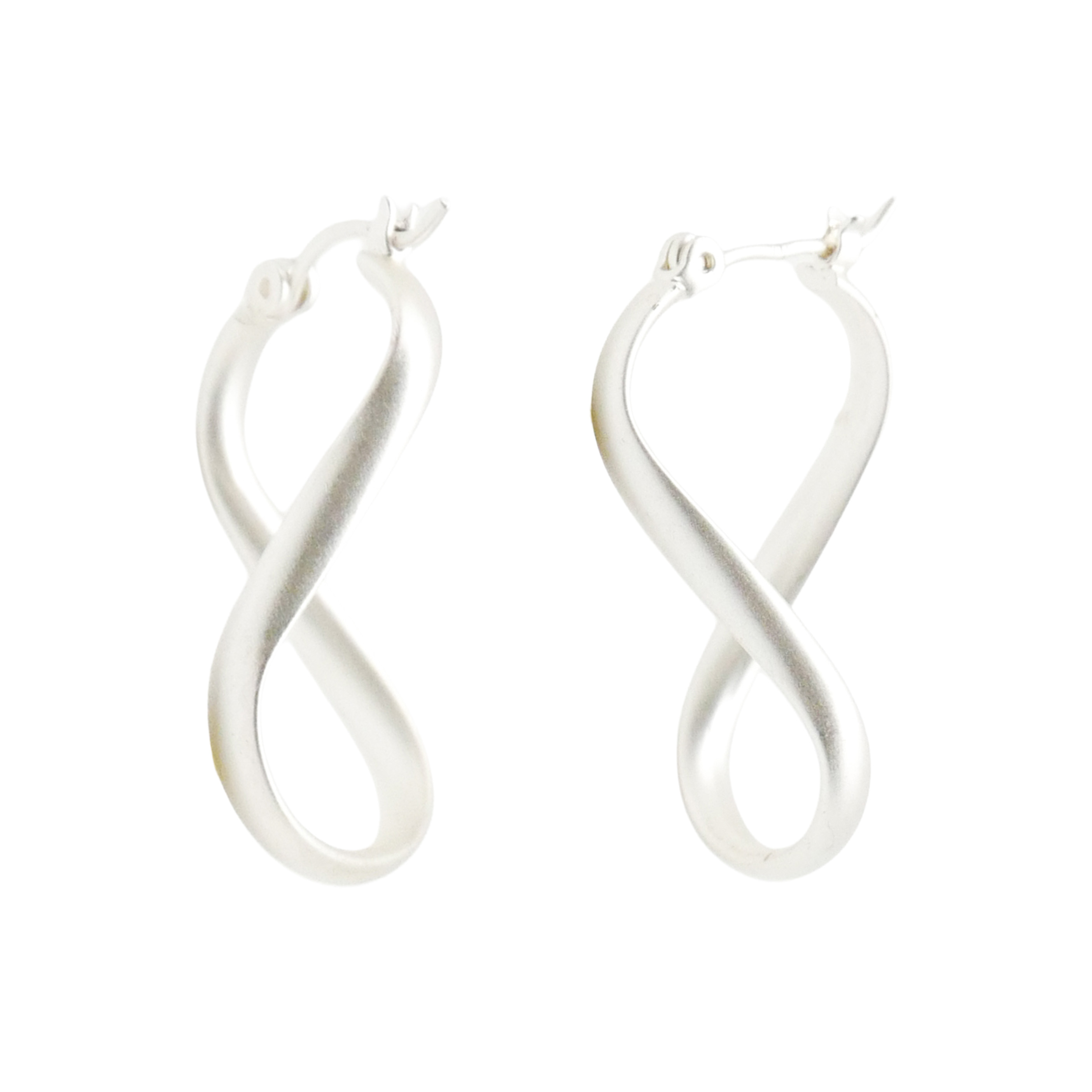 "Circle", creole earring "Wave" silver Ø approx. 28 x 20 mm