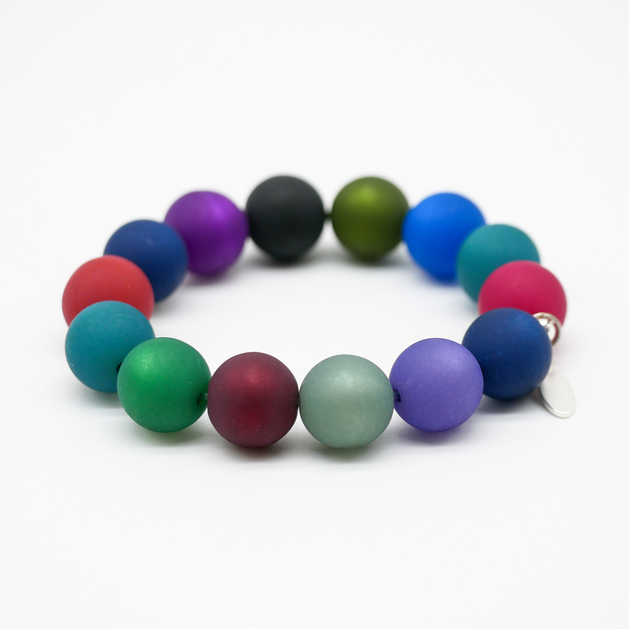 "Color Explosion" Armband mit Polaris-Perlen - winterbunt