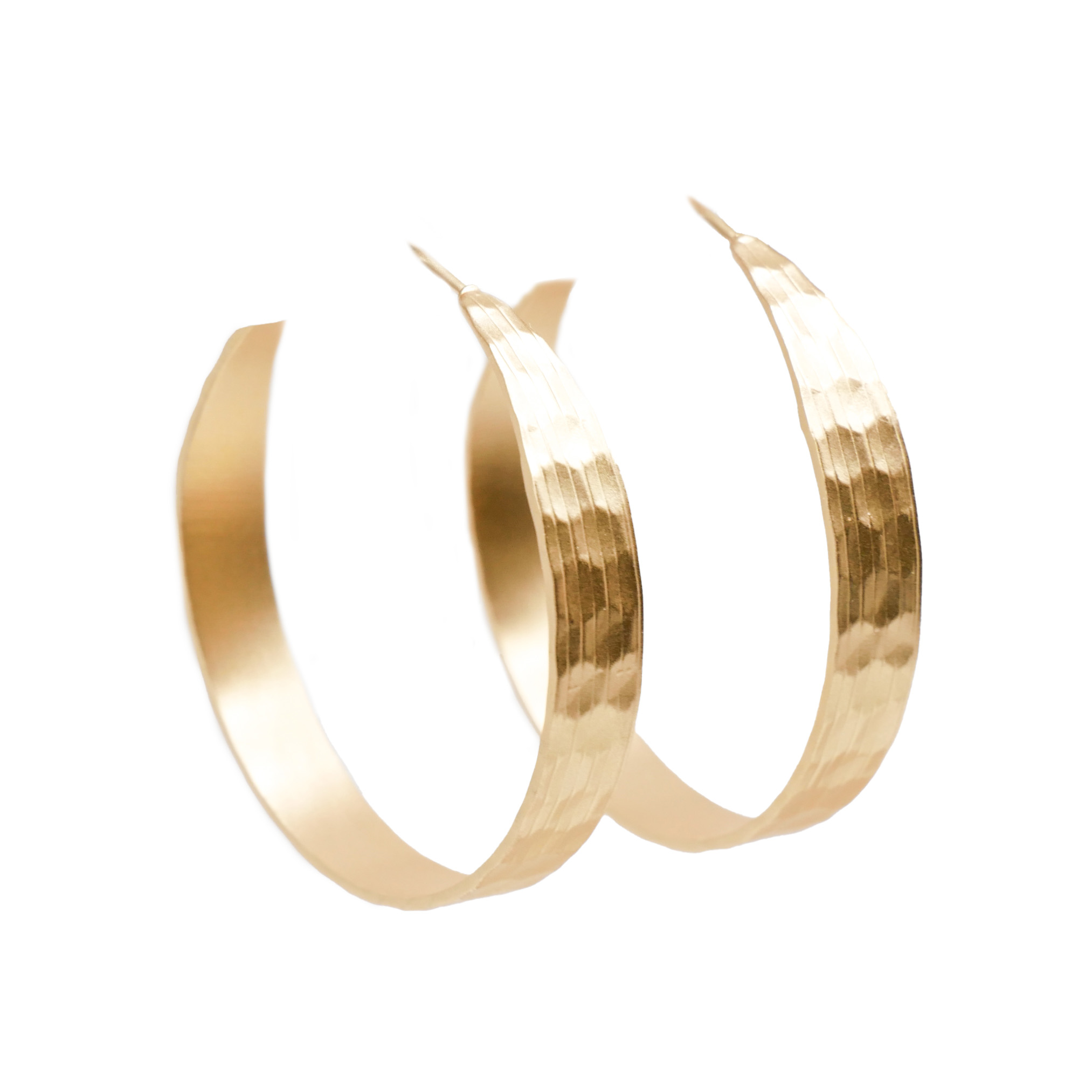 "Circle", creole earring Ø approx. 40 mm, stripe pattern "Circle", creole earring Ø approx. 40 mm, stripe pattern