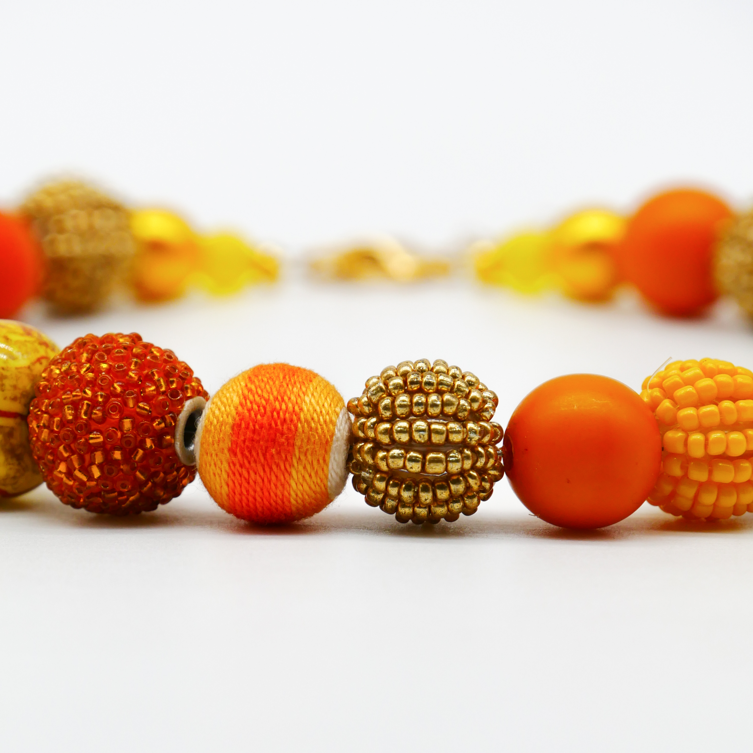 "Bollywood" Kleine Bollywood Ø ca. 16 mm, gelb-orange