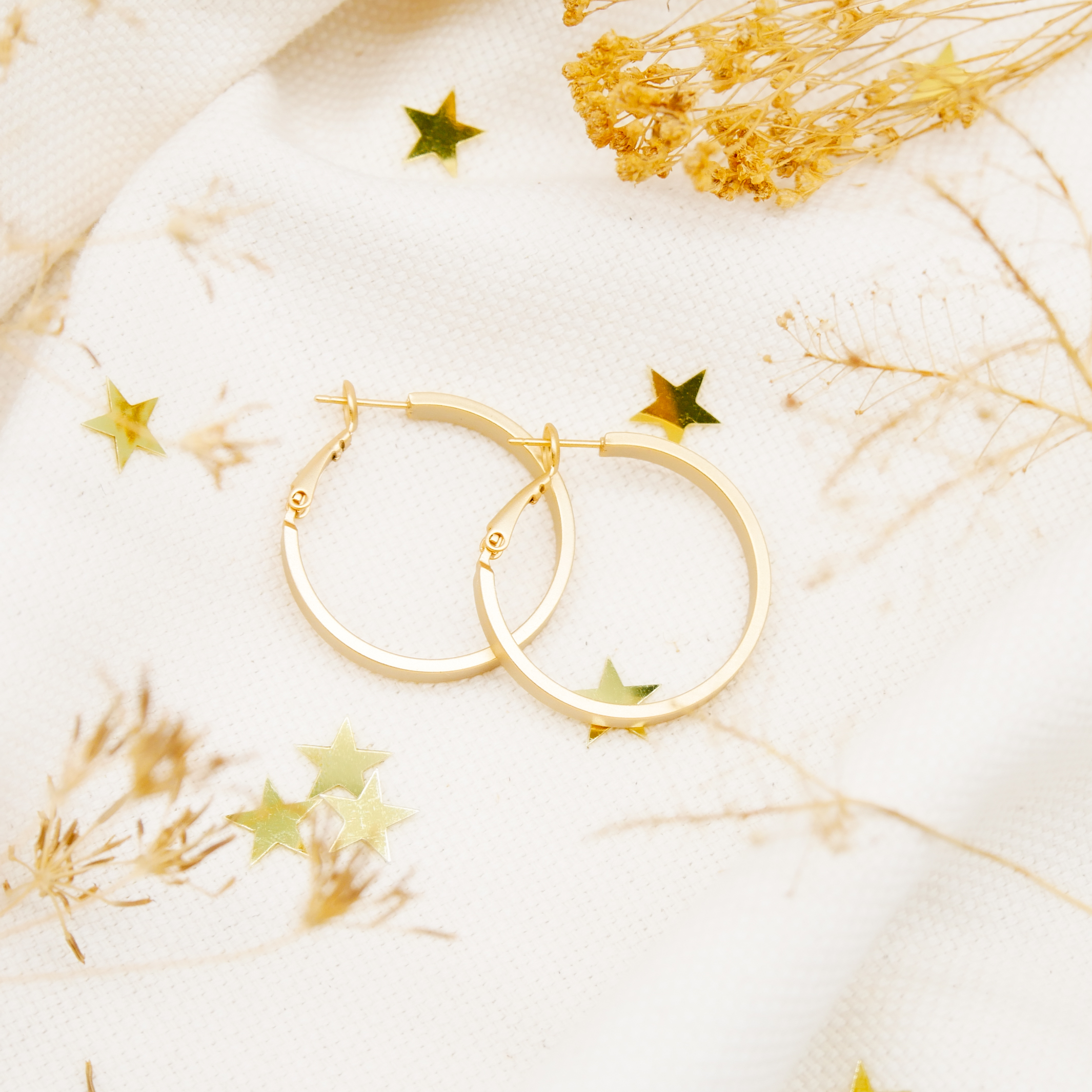  "Circle" Creole vergoldet Ø 30, 4 mm breit glatt