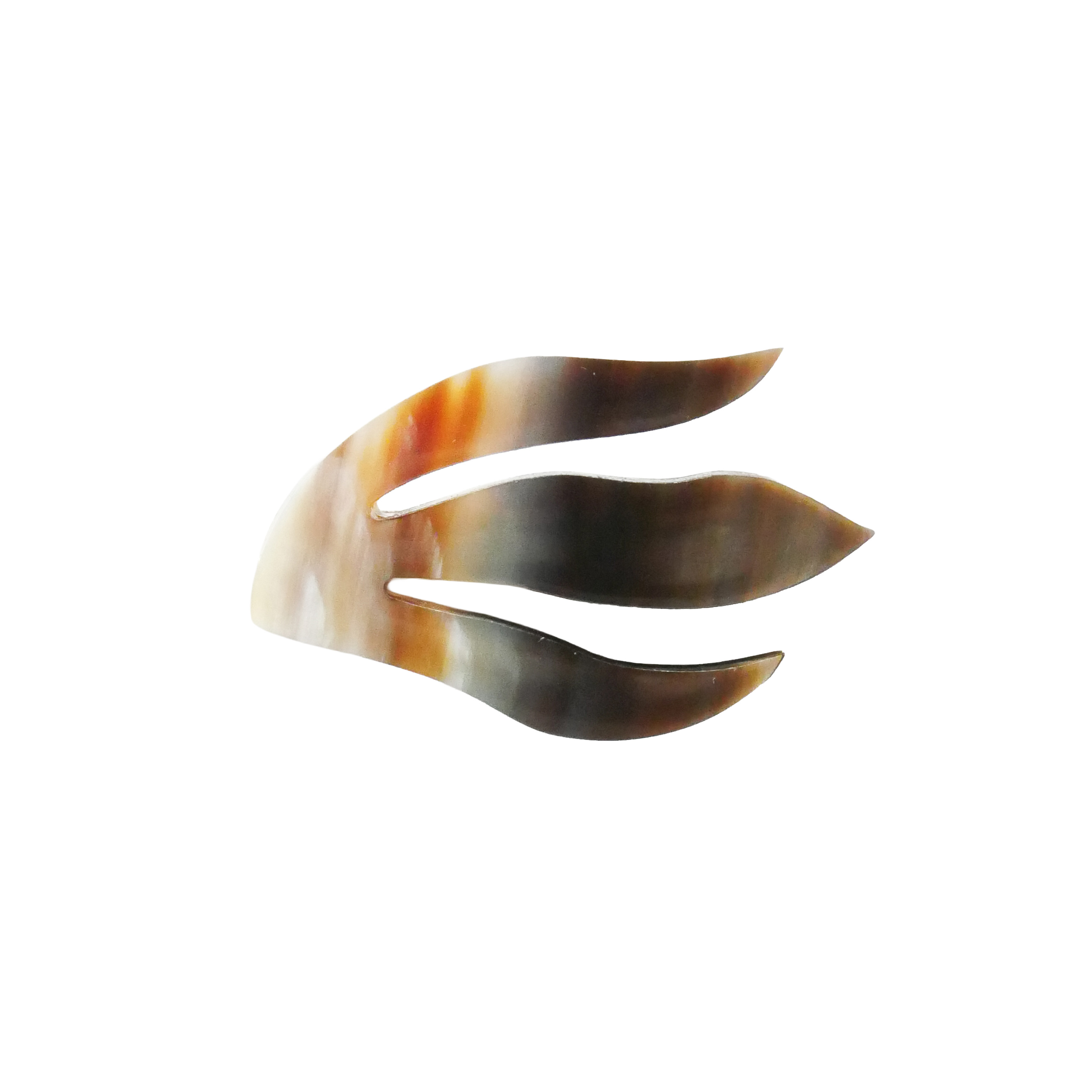  Hornbrosche "Flamme" braunes Horn 