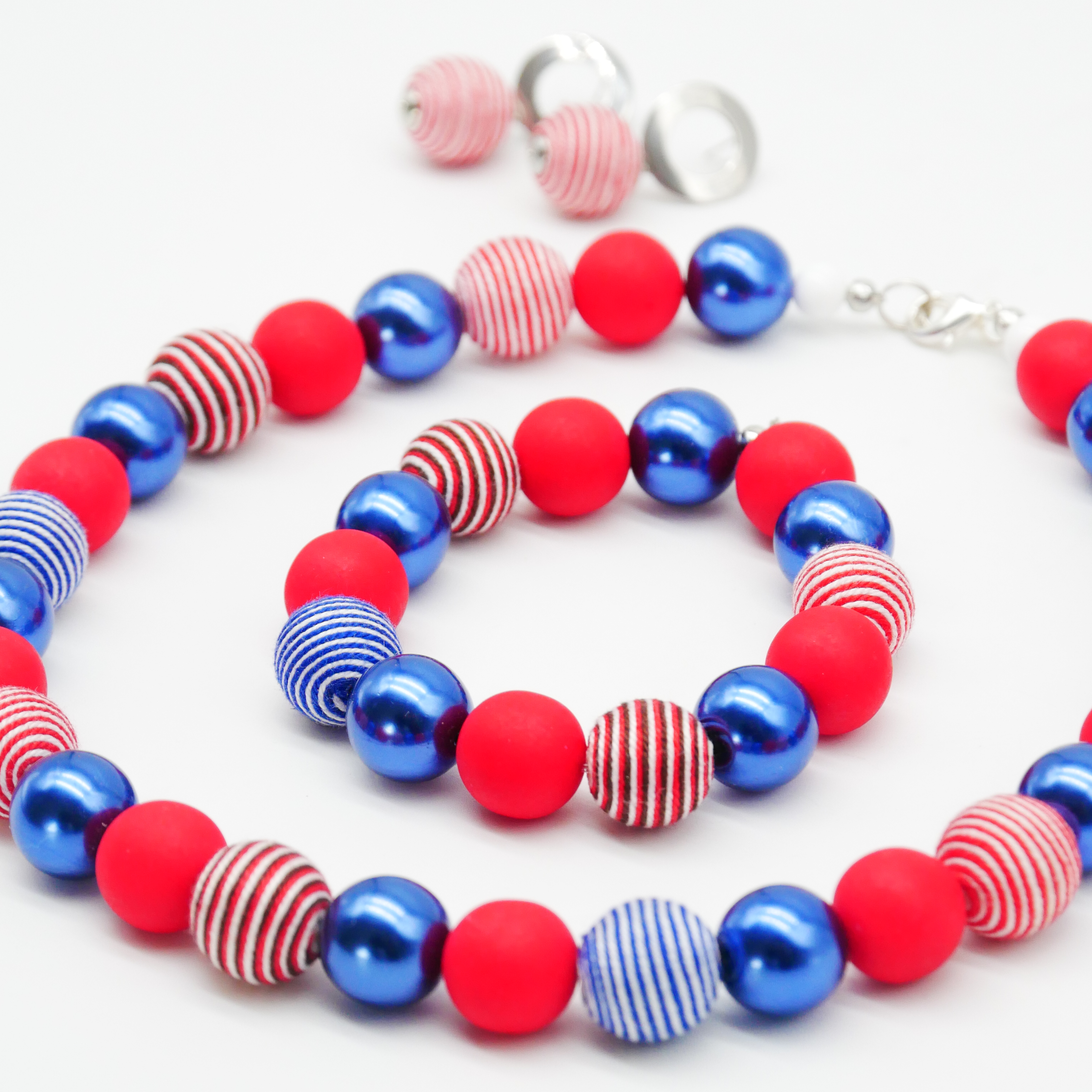  "Bollywood" Armband auf Gummi, marine