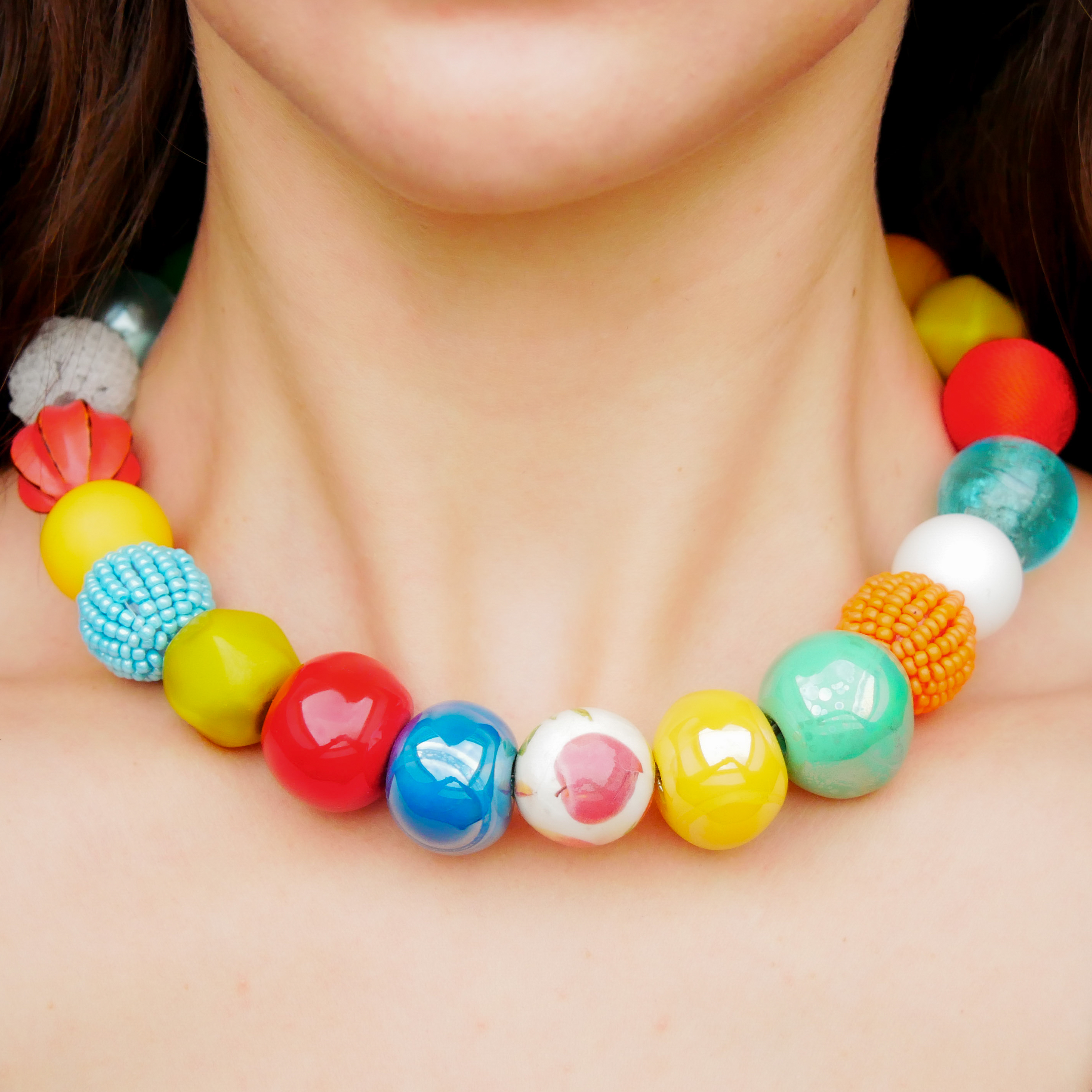 "Bollywood" Kette Ø ca. 20 mm, bunt 