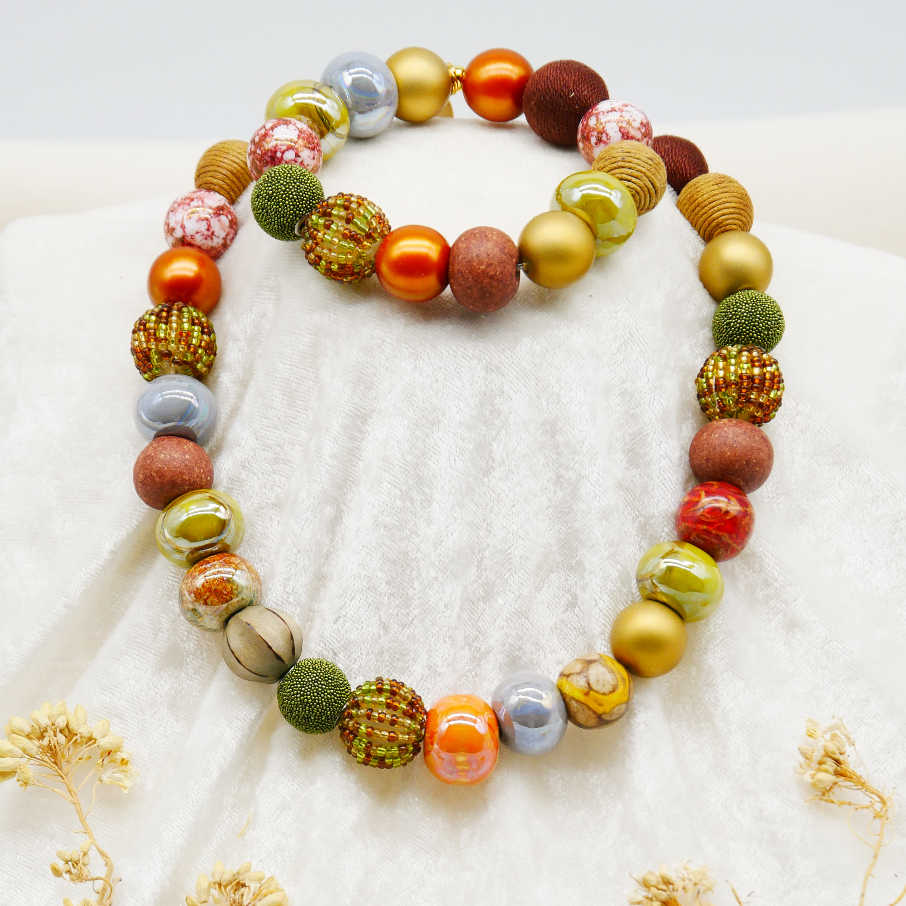  "Bollywood" Armband auf Gummi, nativ