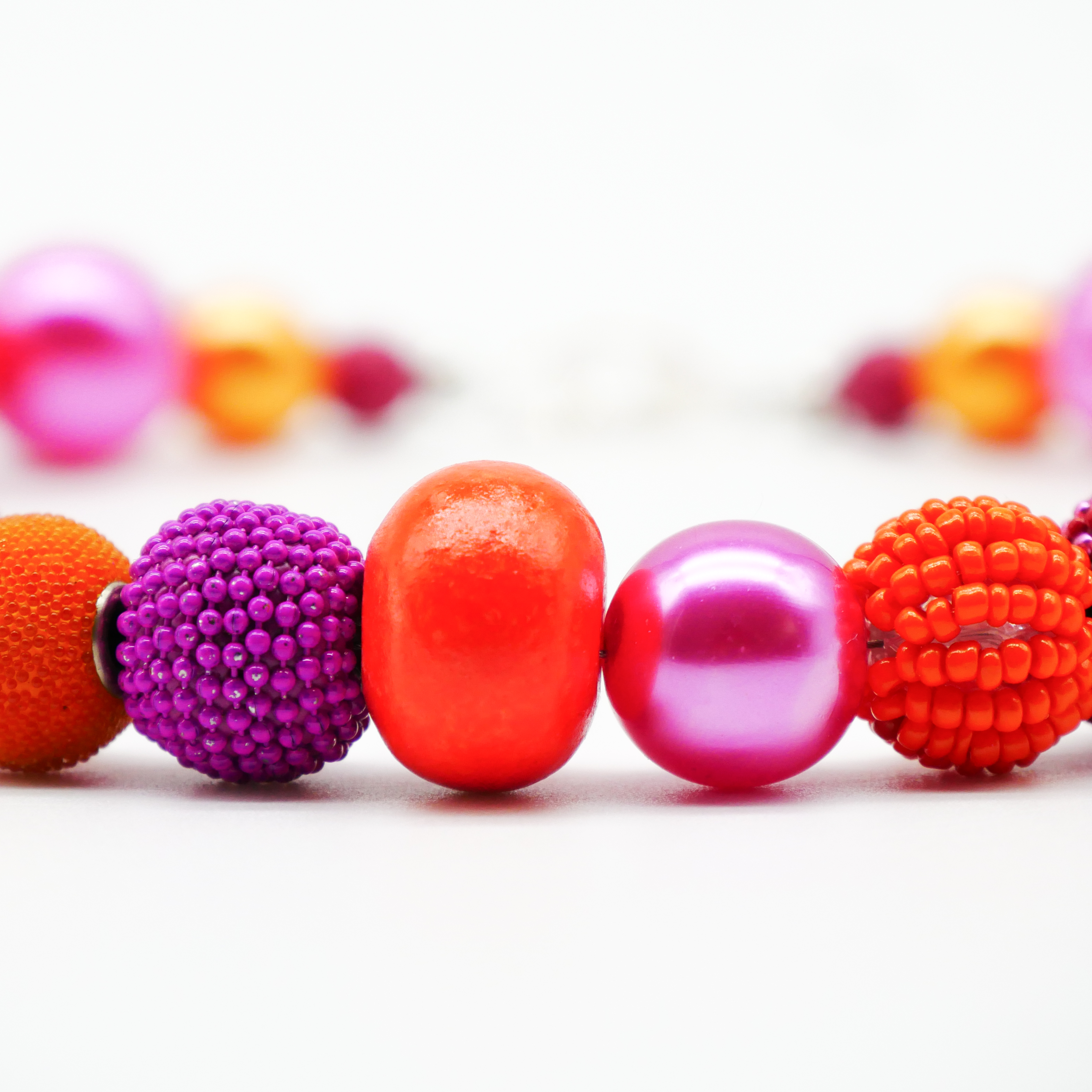 "Bollywood" Kleine Bollywood Ø ca. 16 mm, pink-orange