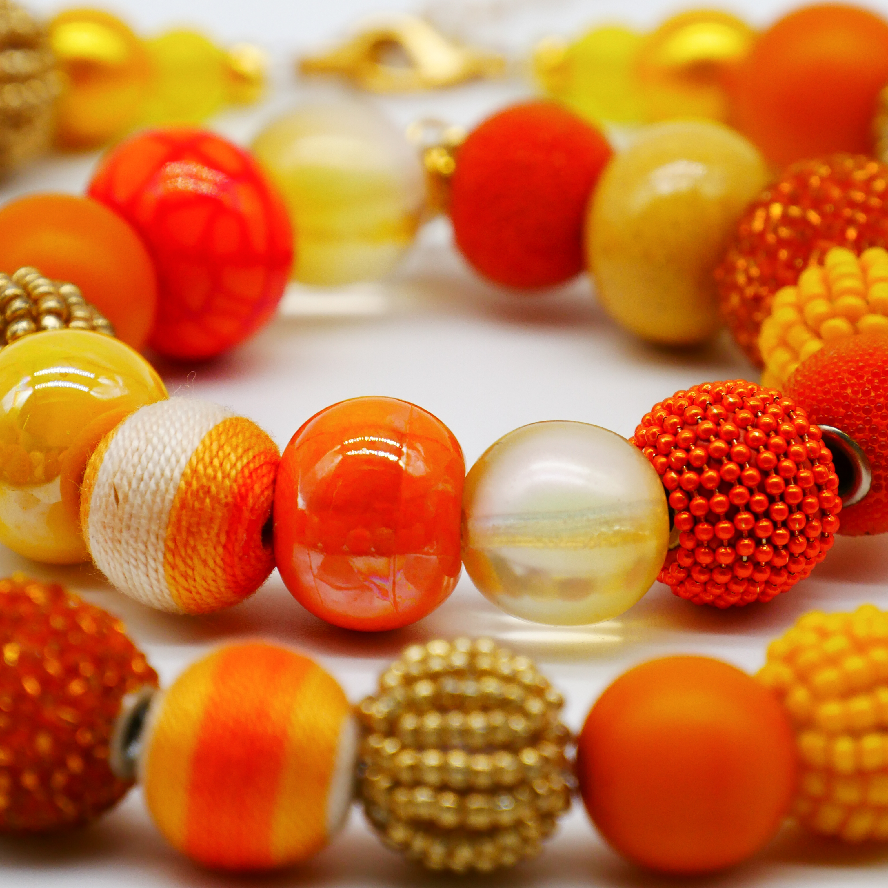 "Bollywood" Kleine Bollywood Ø ca. 16 mm, gelb-orange