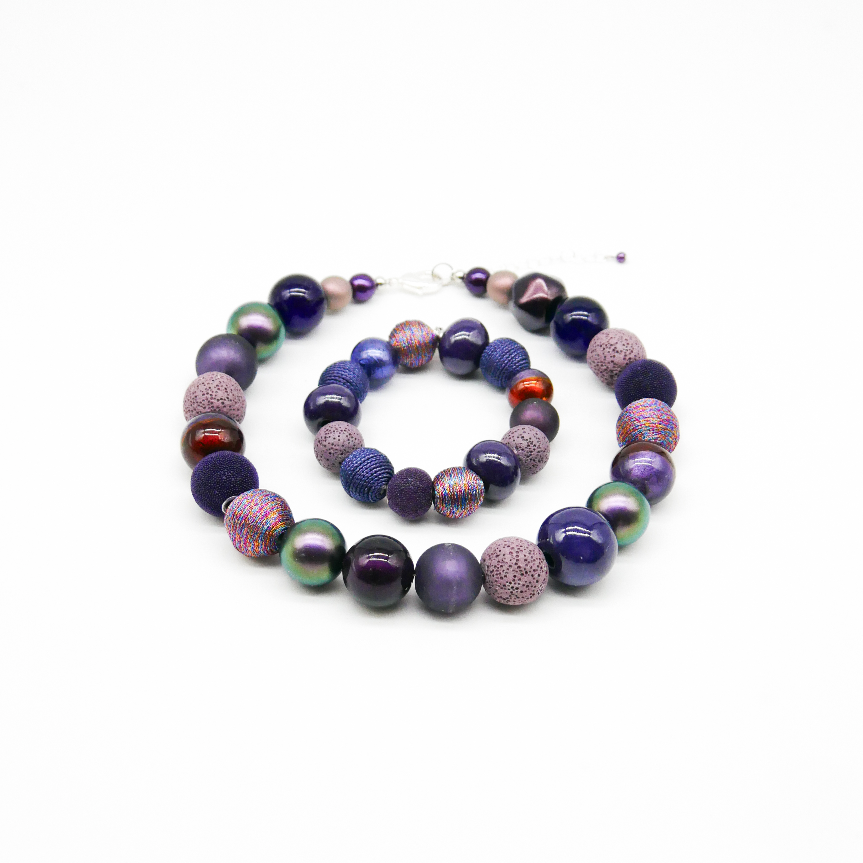 "Bollywood" Kette Ø ca. 20 mm, aubergine