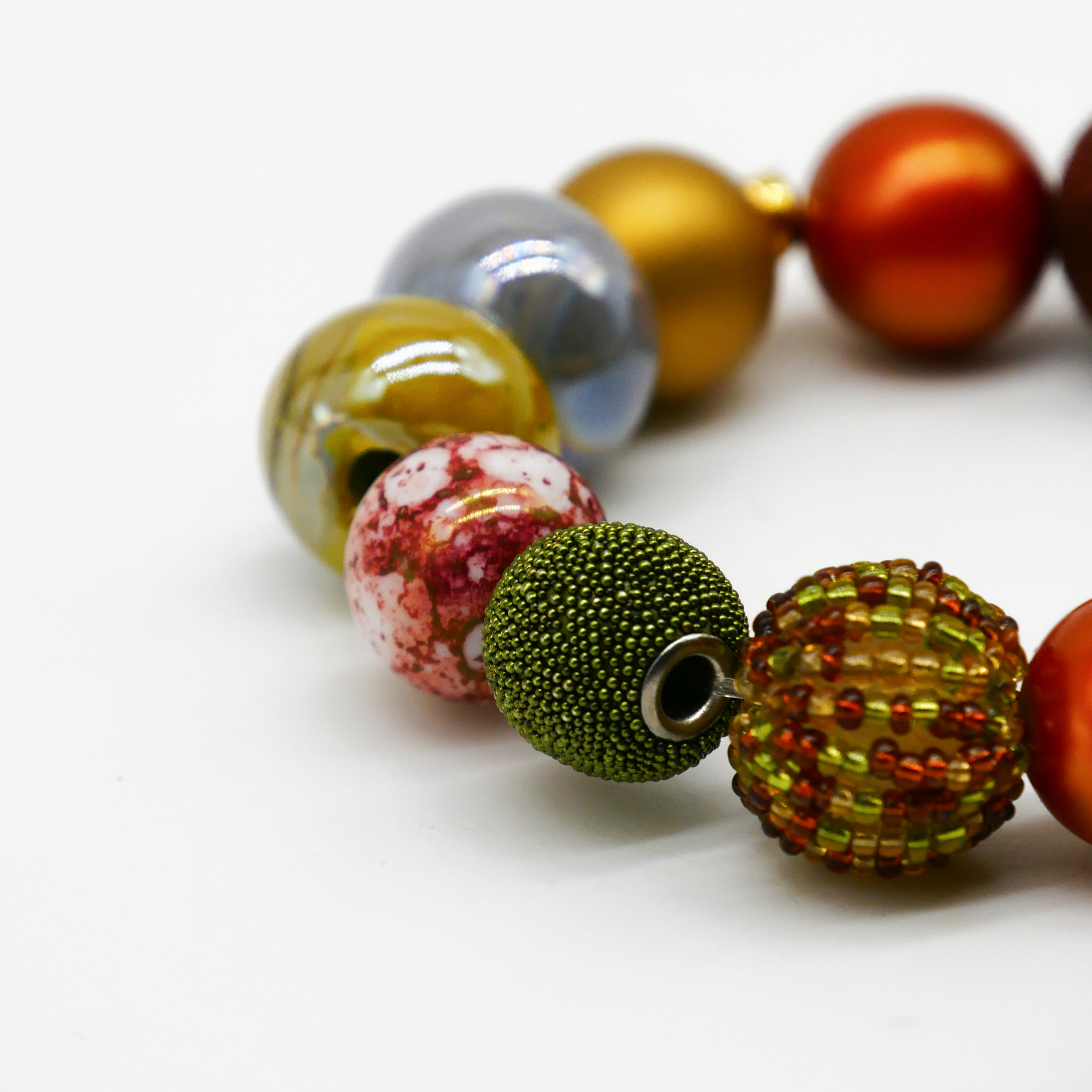  "Bollywood" Armband auf Gummi, nativ