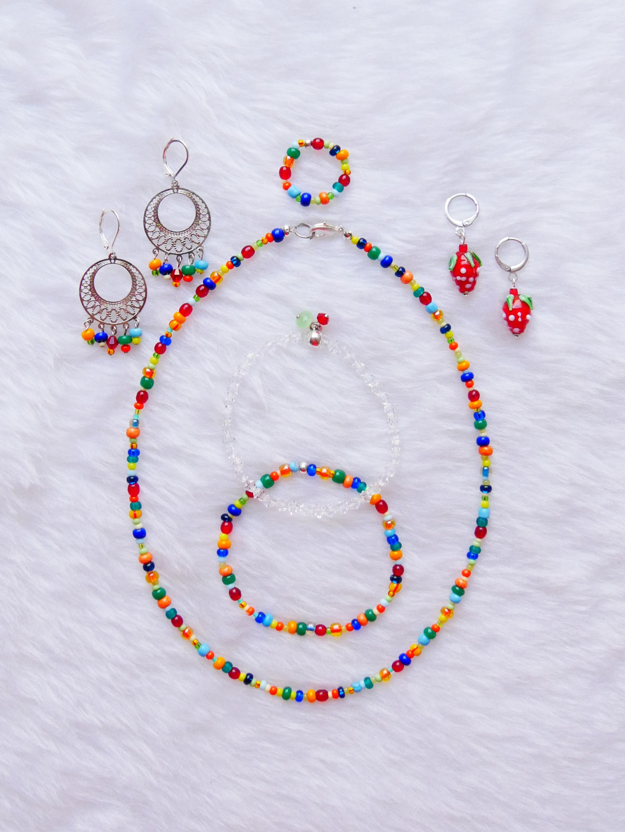  DIY Schmuckbox, Fruity Cocktail, 1x Ring, 1x Kette, 2x Armband, 2x Ohrring