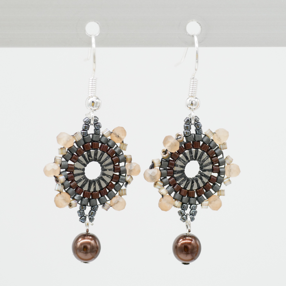 "Toho Art" Ohrhänger "Blüte" Toho Beads - verschiedene Farben