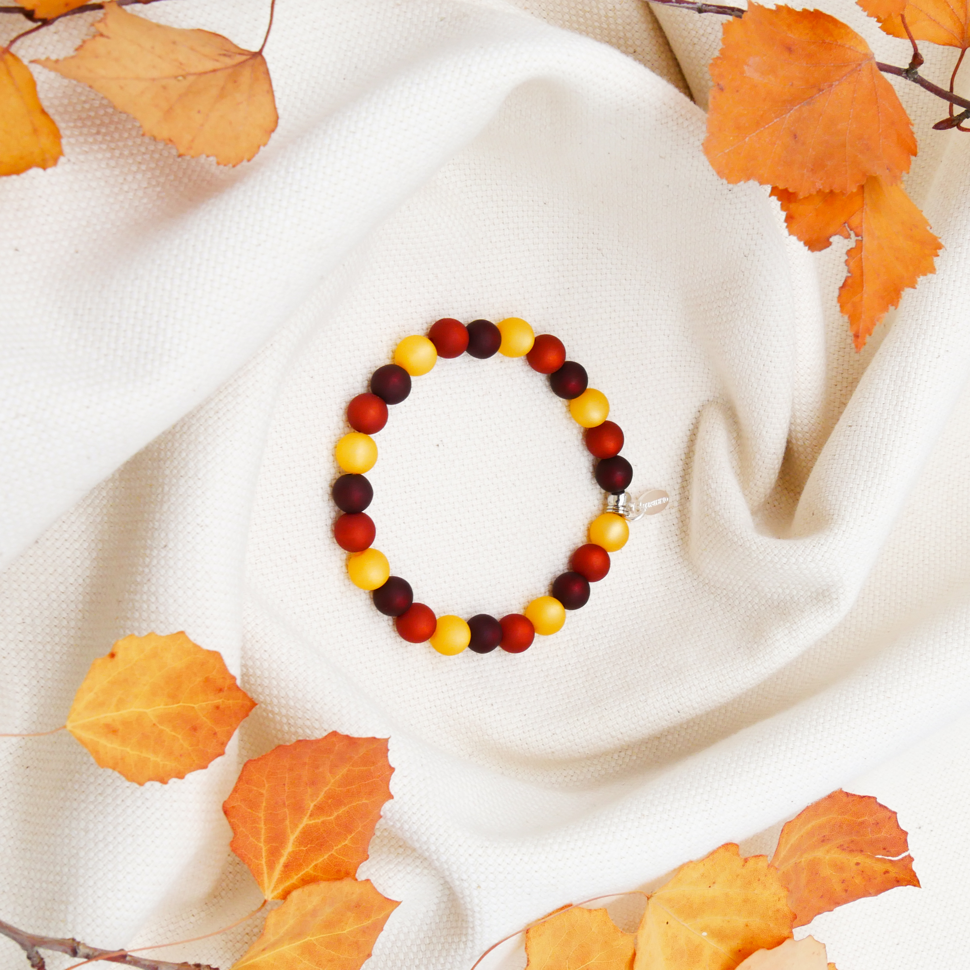 "Color Explosion" Bracelet with Polaris Beads - choclate brown