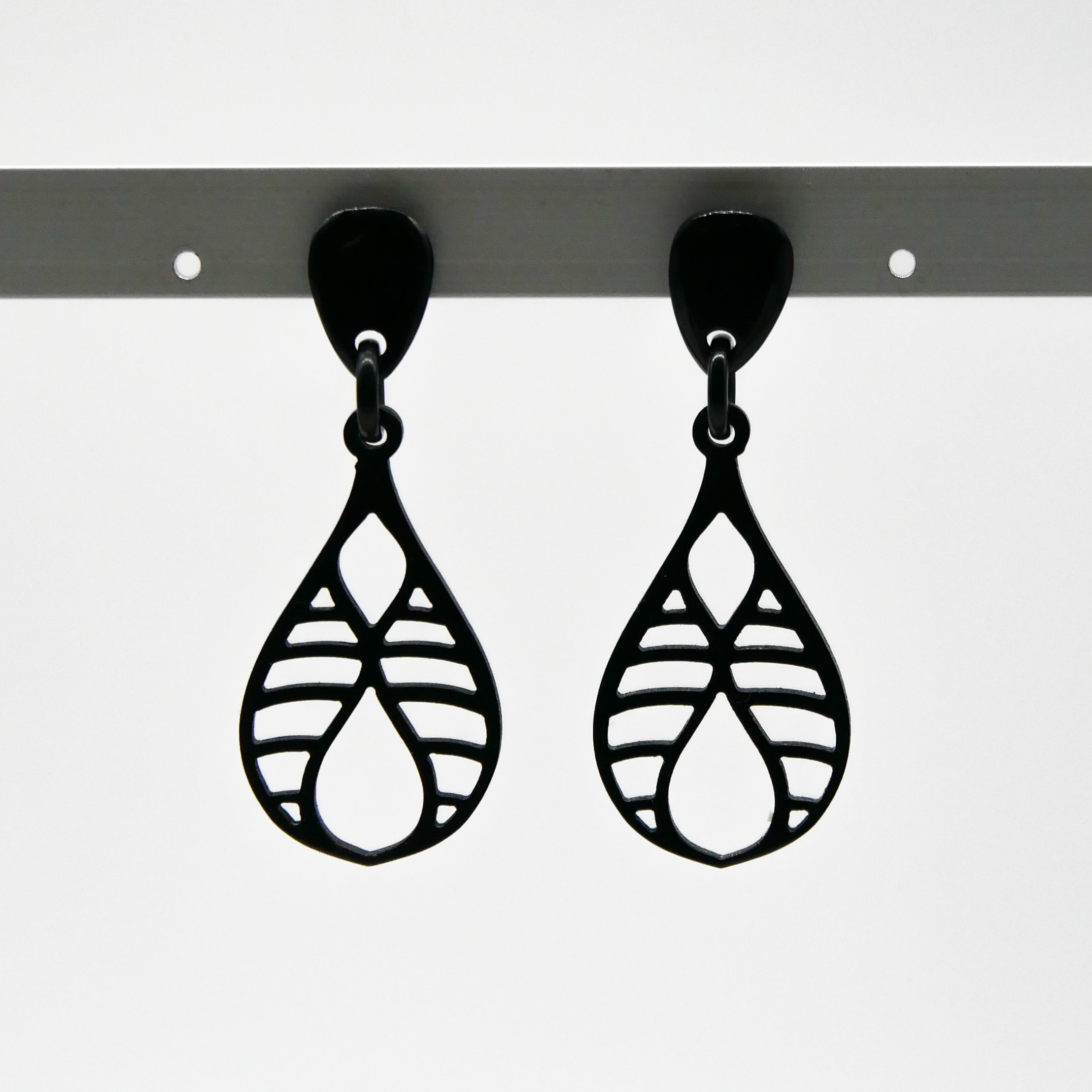  "Craft Art" Ohrring "Pendel" black Horn