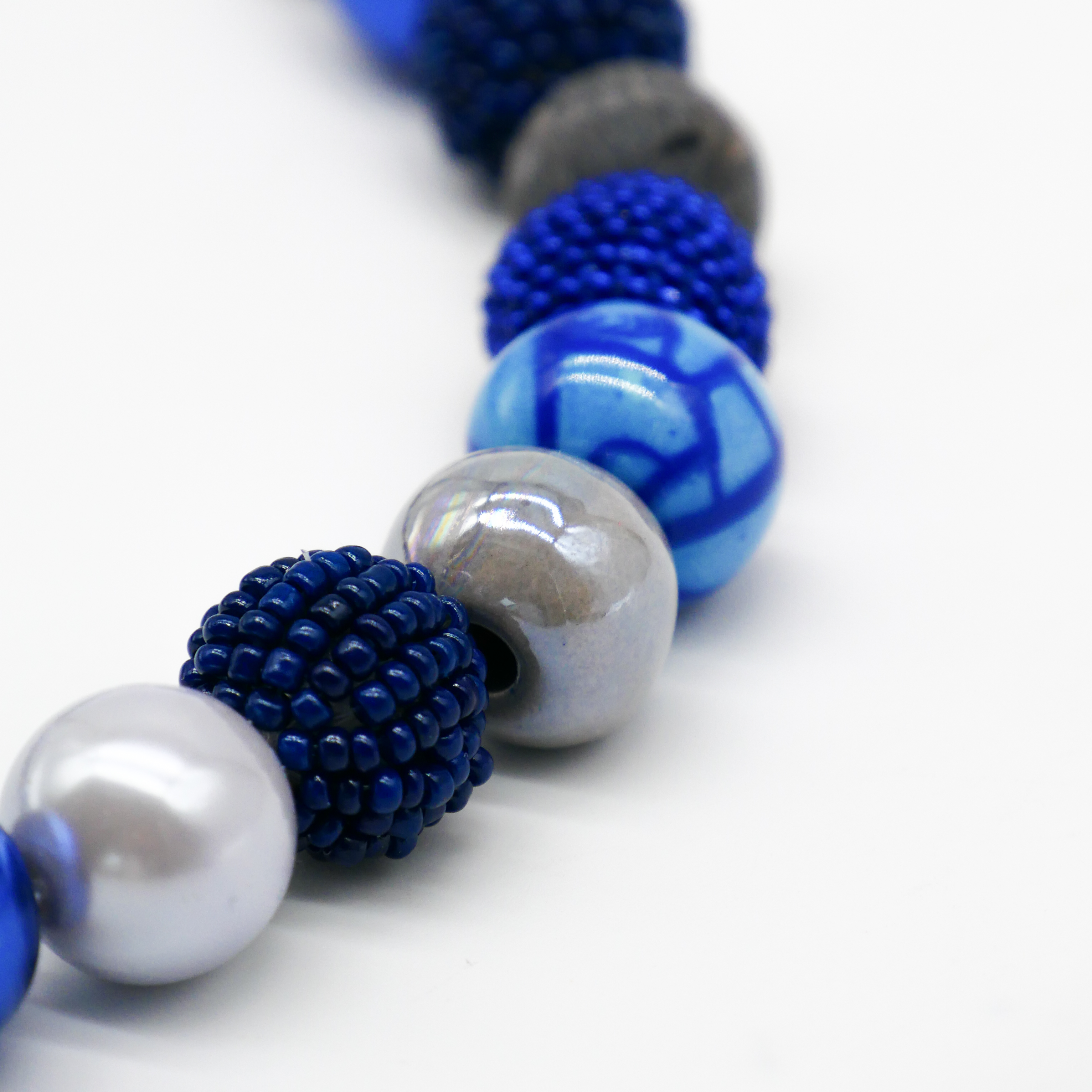 "Bollywood" Kleine Bollywood Ø ca. 16 mm, blau-silber