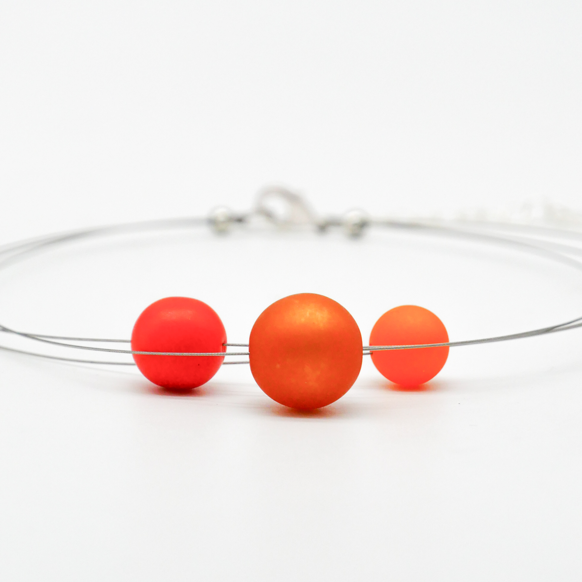  Color Explosion, kurze 3-Strang Kette "Planet" - Jupiter orange