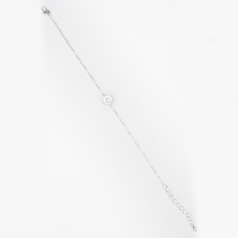 "Fine Filigré" feines Armband, versilbert, kleiner Kreis