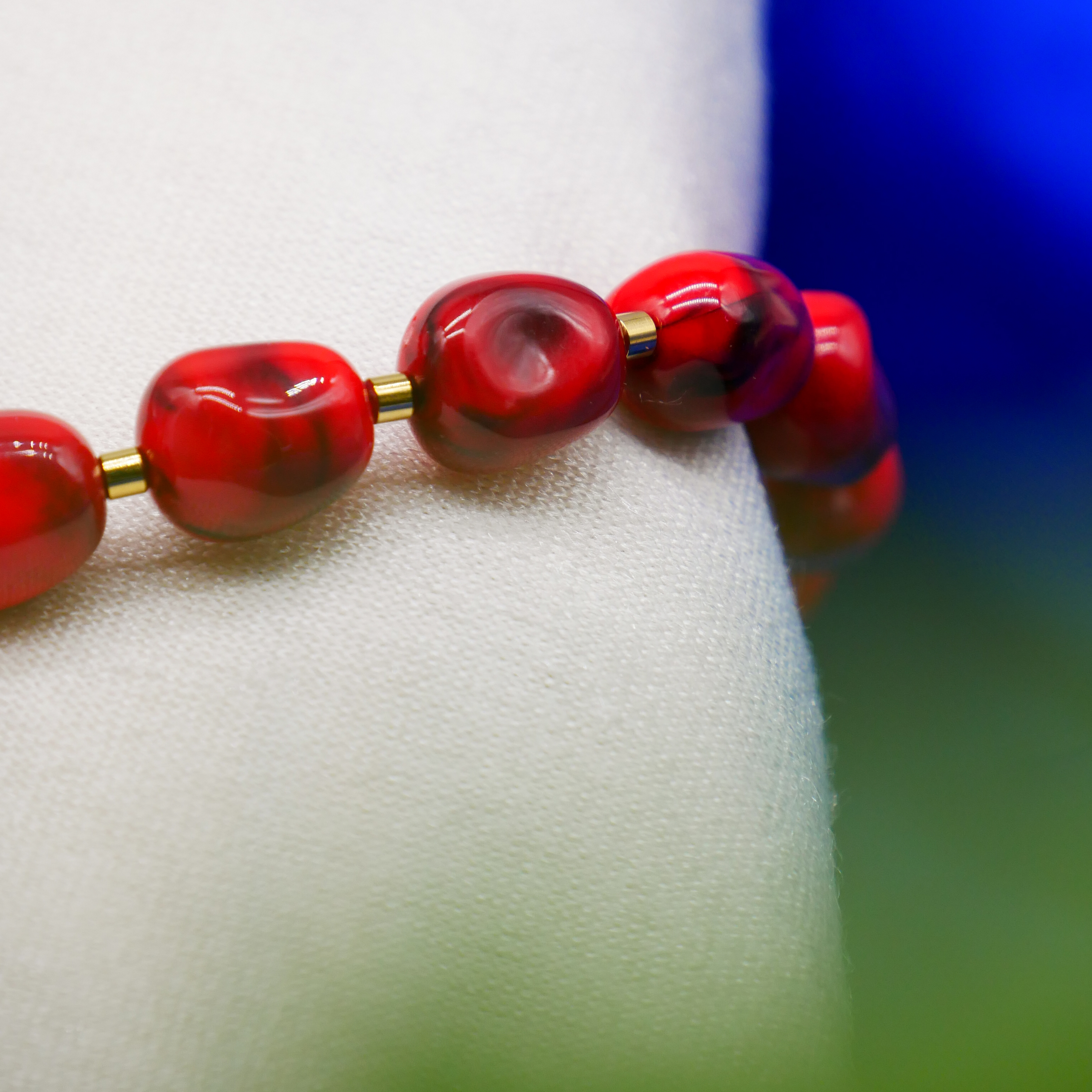  "Summer Feeling" Kette "Coral Sea" Resinperlen                        