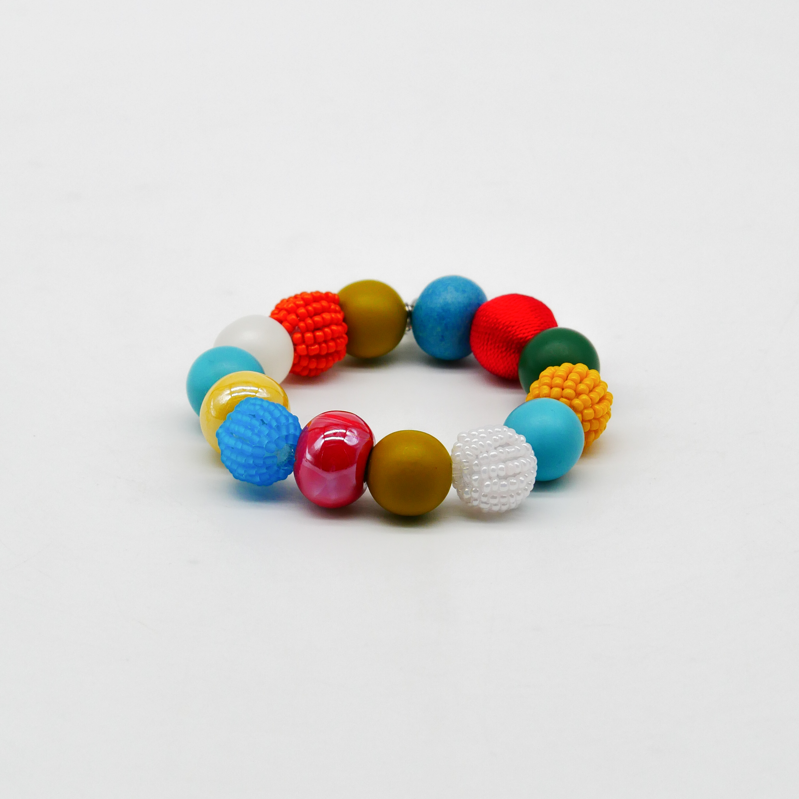  "Bollywood" Armband auf Gummi, bunt