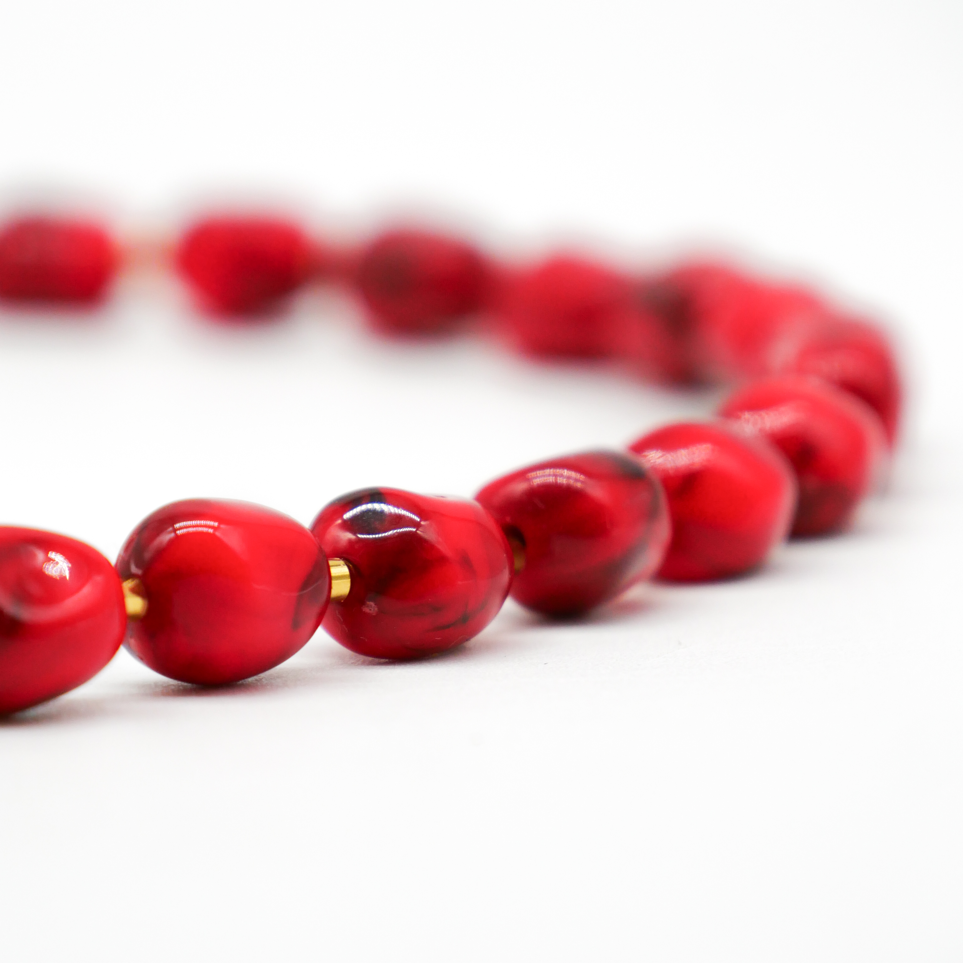  "Summer Feeling" Kette "Coral Sea" Resinperlen                        