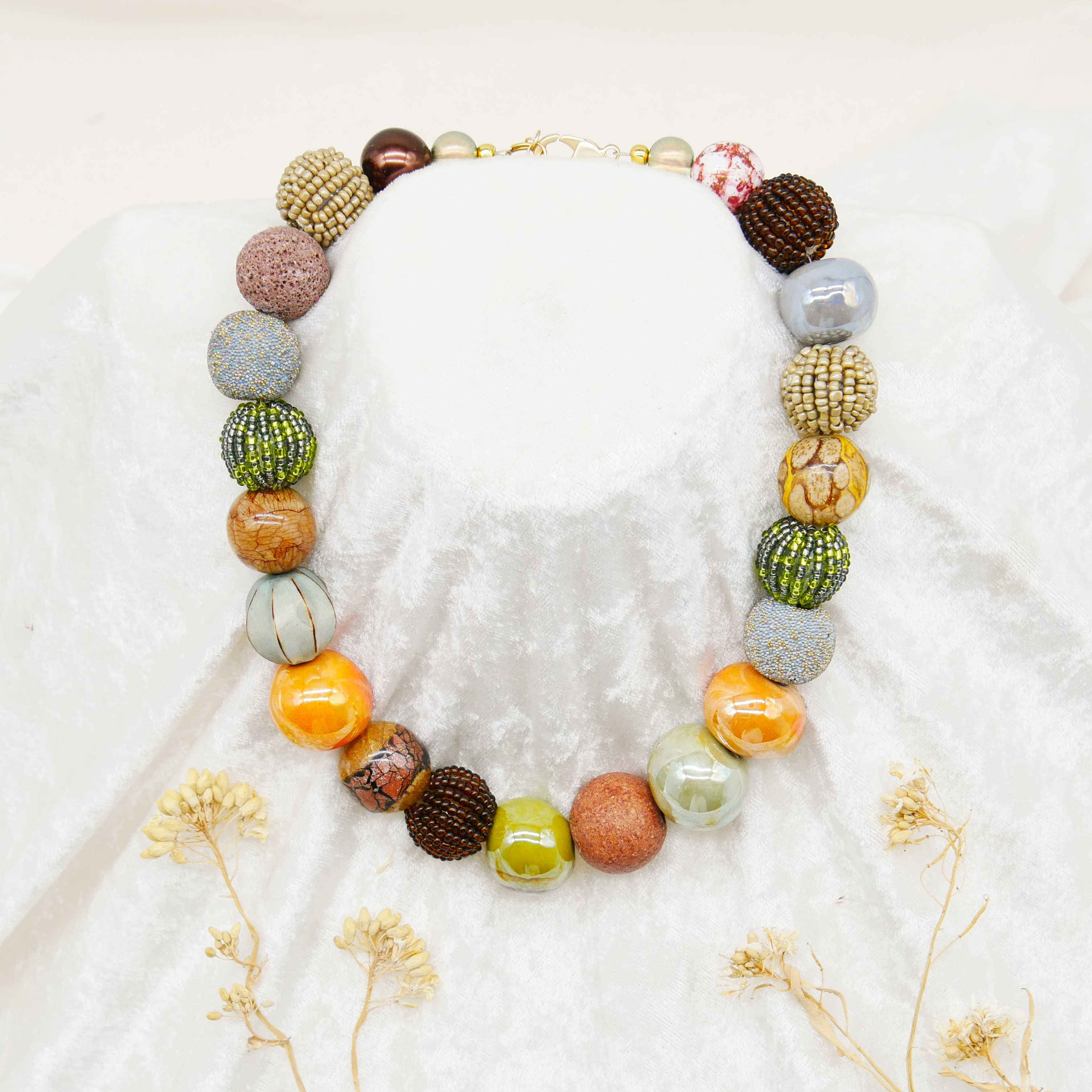 "Bollywood" Kette Ø ca. 20 mm, nativ