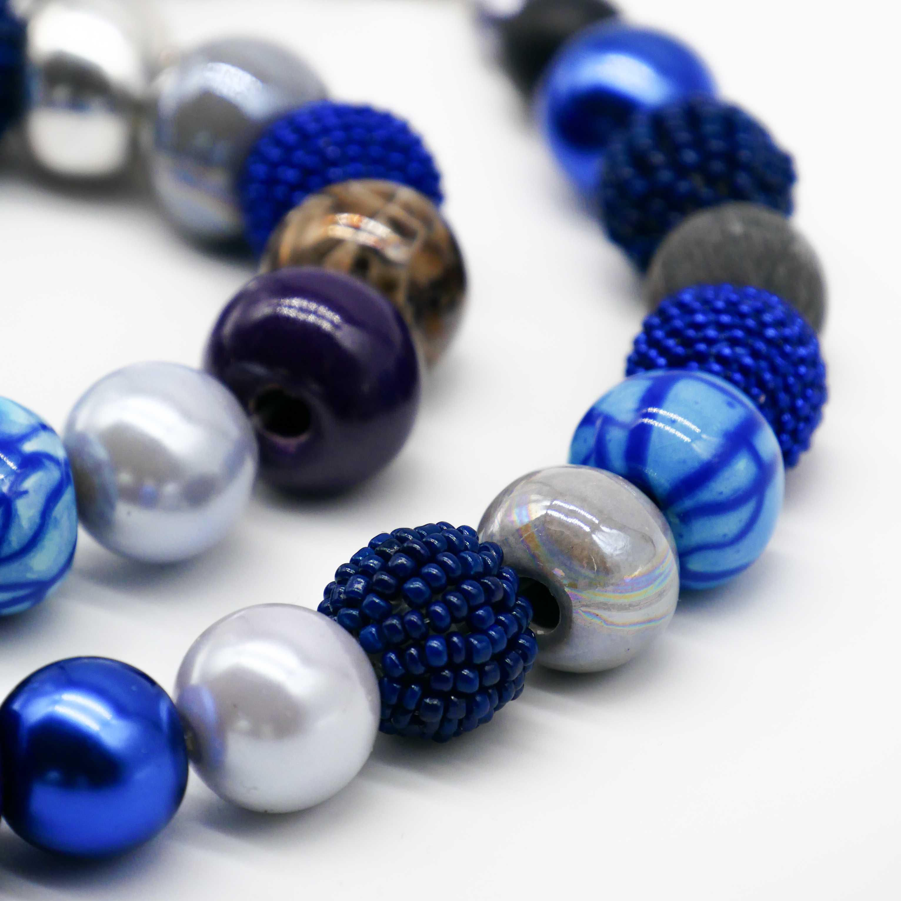 "Bollywood" Kleine Bollywood Ø ca. 16 mm, blau-silber