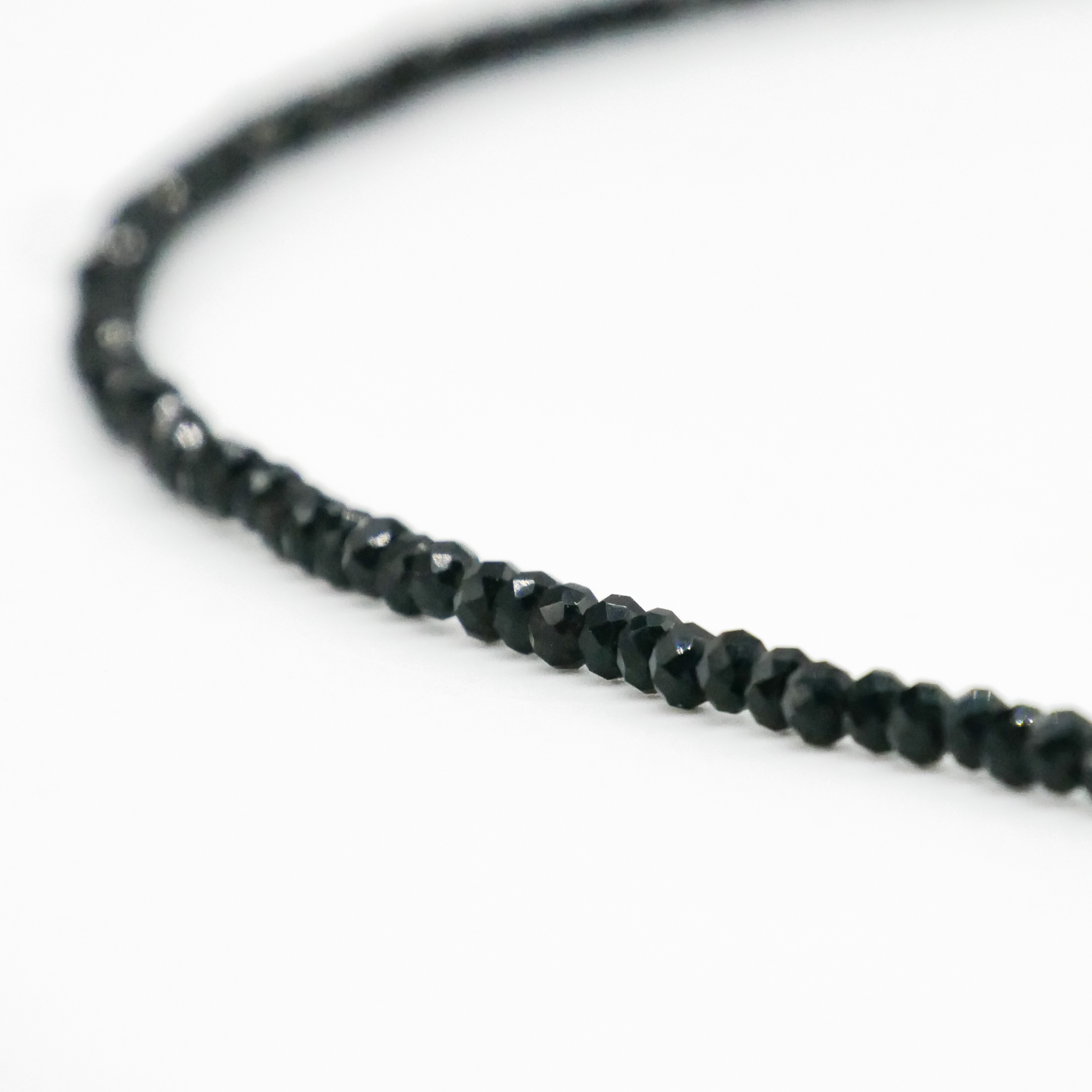  "Jet Schmuck" schwarze Kristallperlen, 4x3 mm, Quaste Kristallglas schwarz 