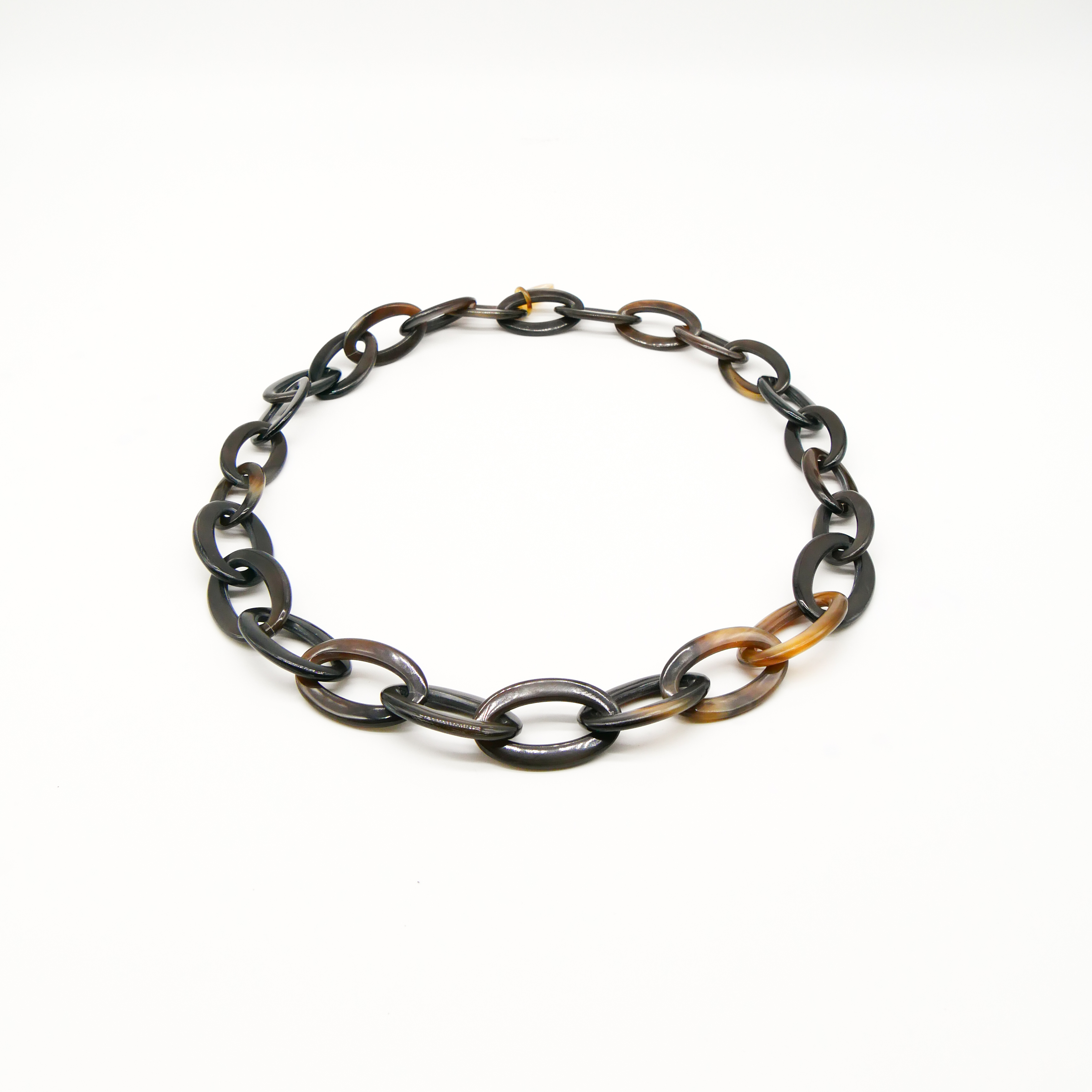  "Craft Art" , Horngliederkette "Big" oval braunes Horn