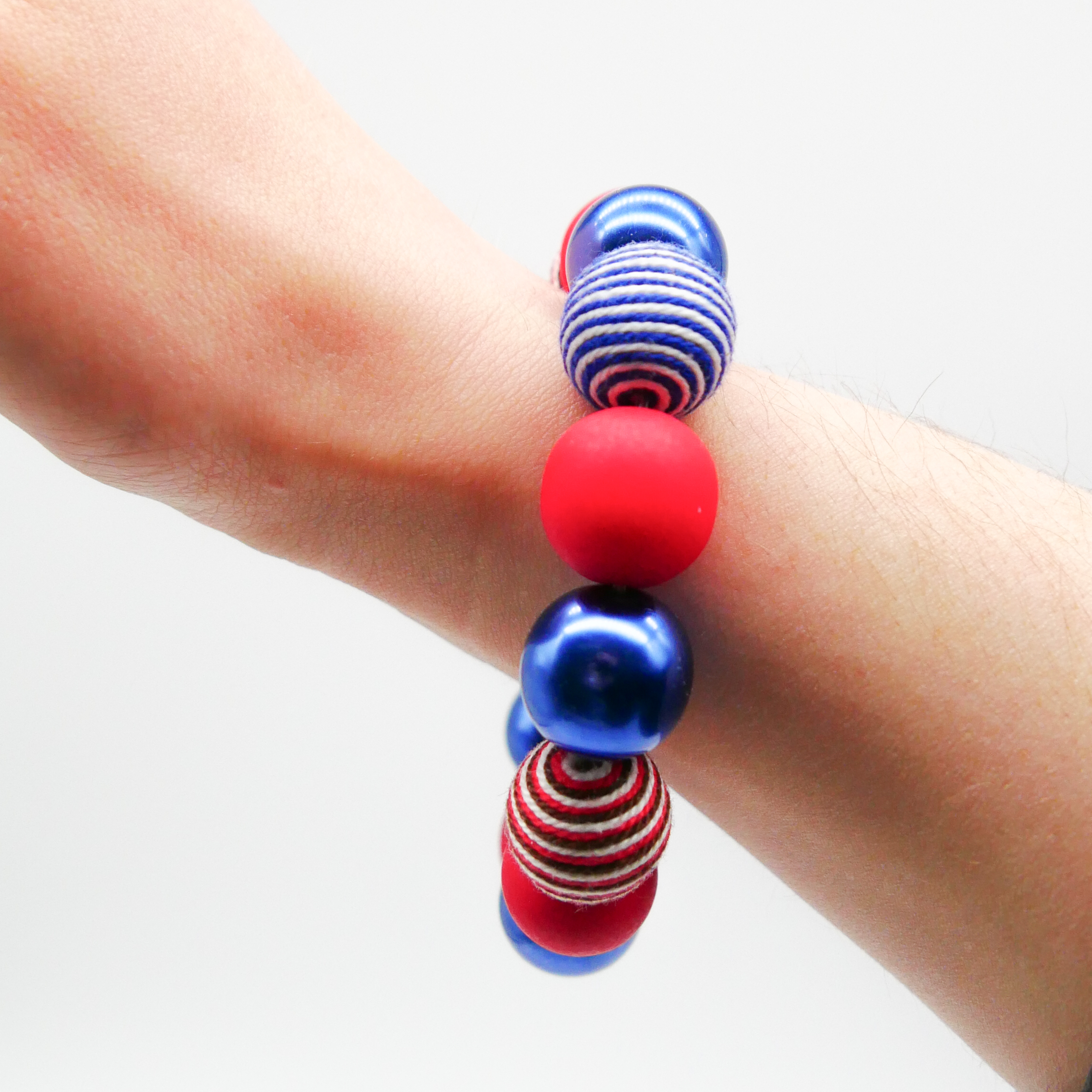  "Bollywood" Armband auf Gummi, marine