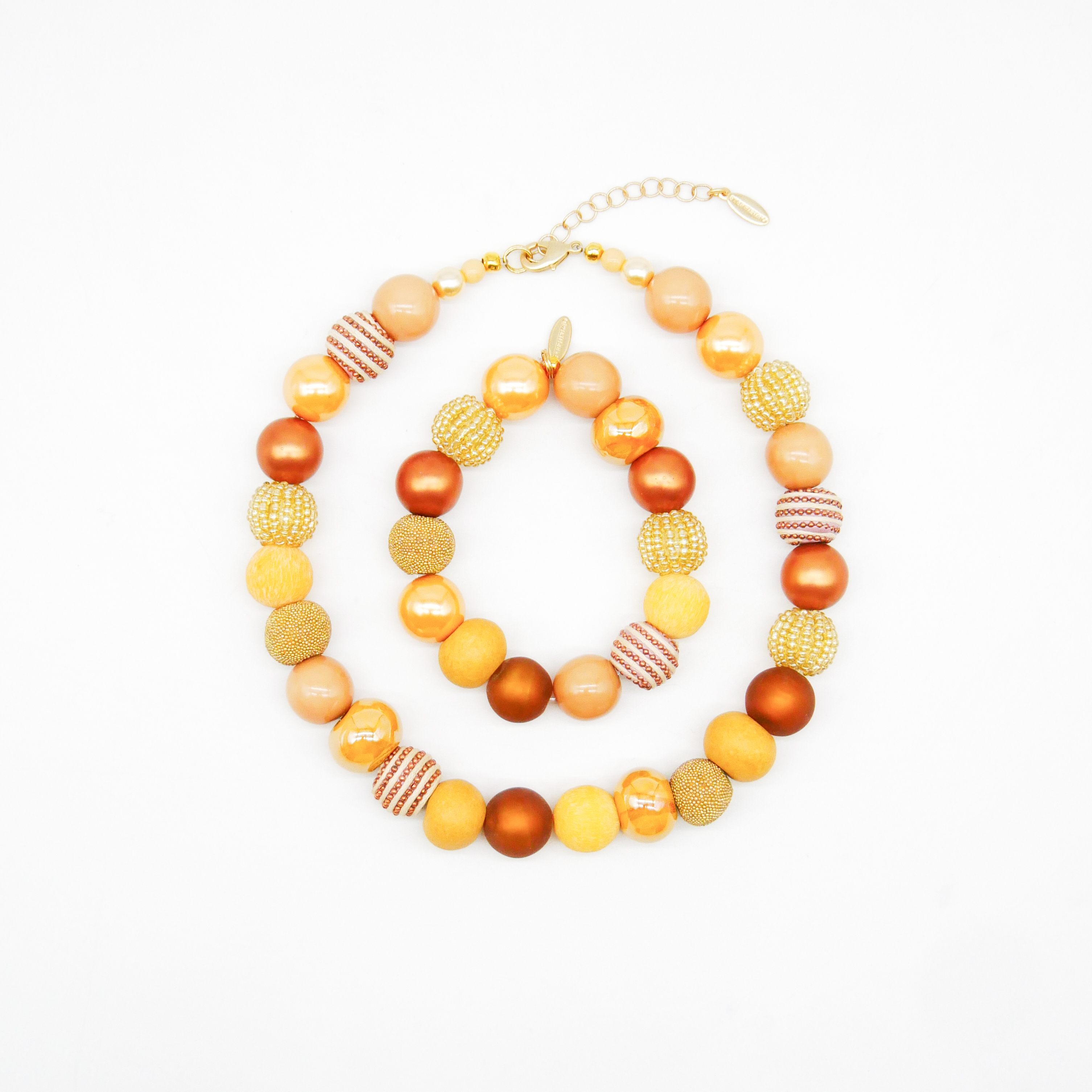  "Bollywood" Armband auf Gummi, sand