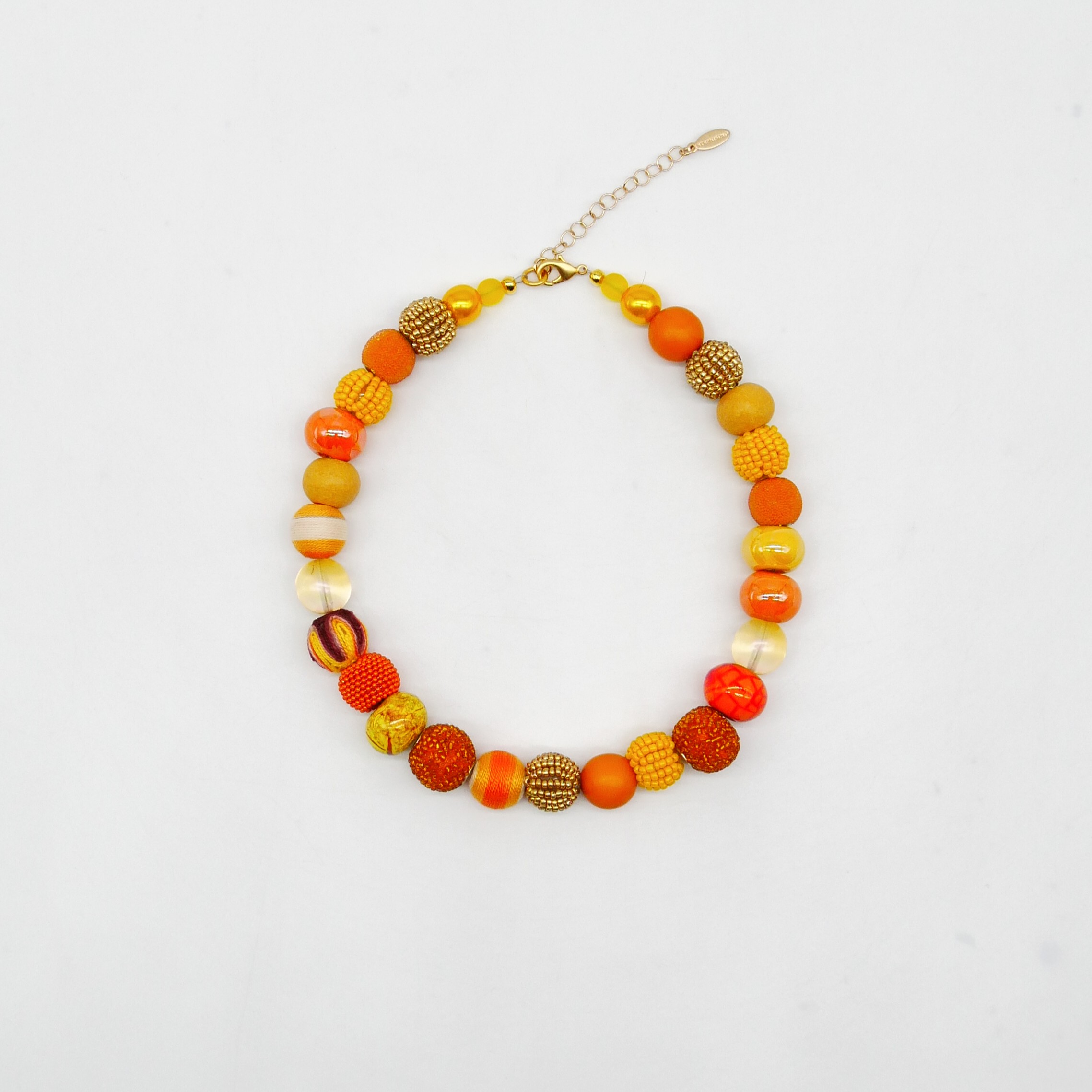 "Bollywood" Kleine Bollywood Ø ca. 16 mm, gelb-orange