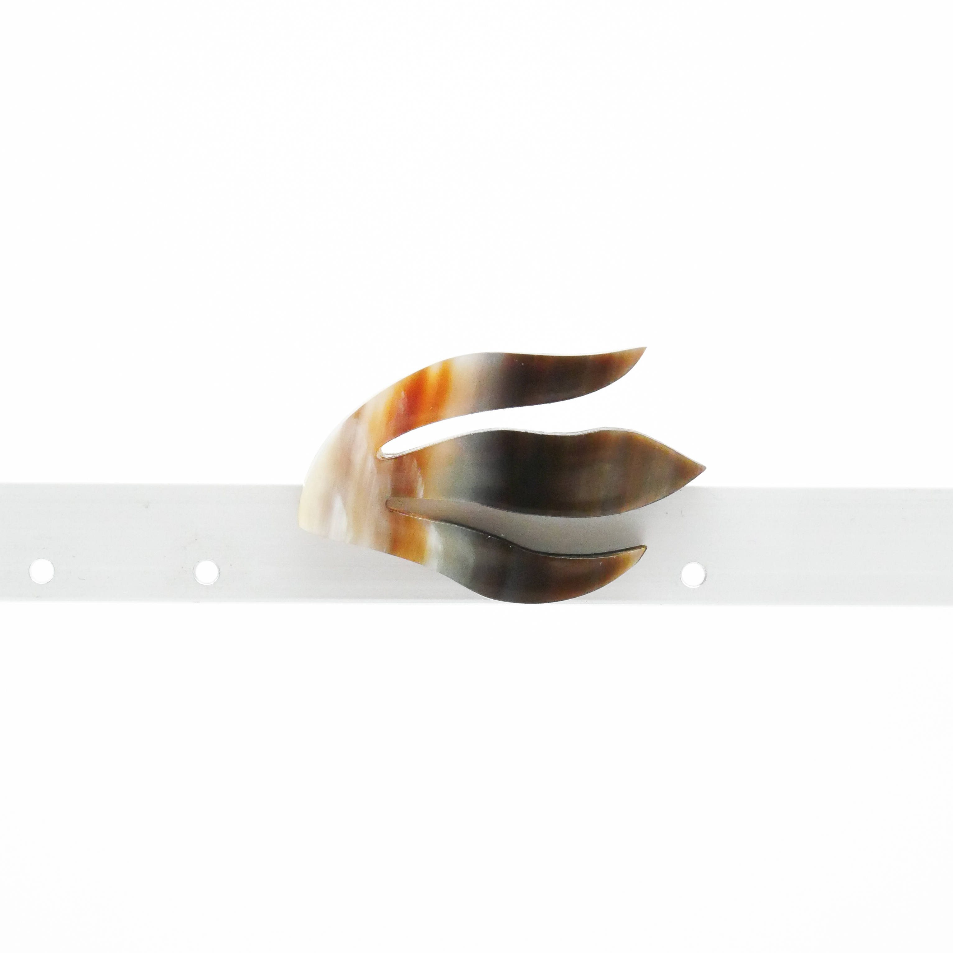  Hornbrosche "Flamme" braunes Horn 