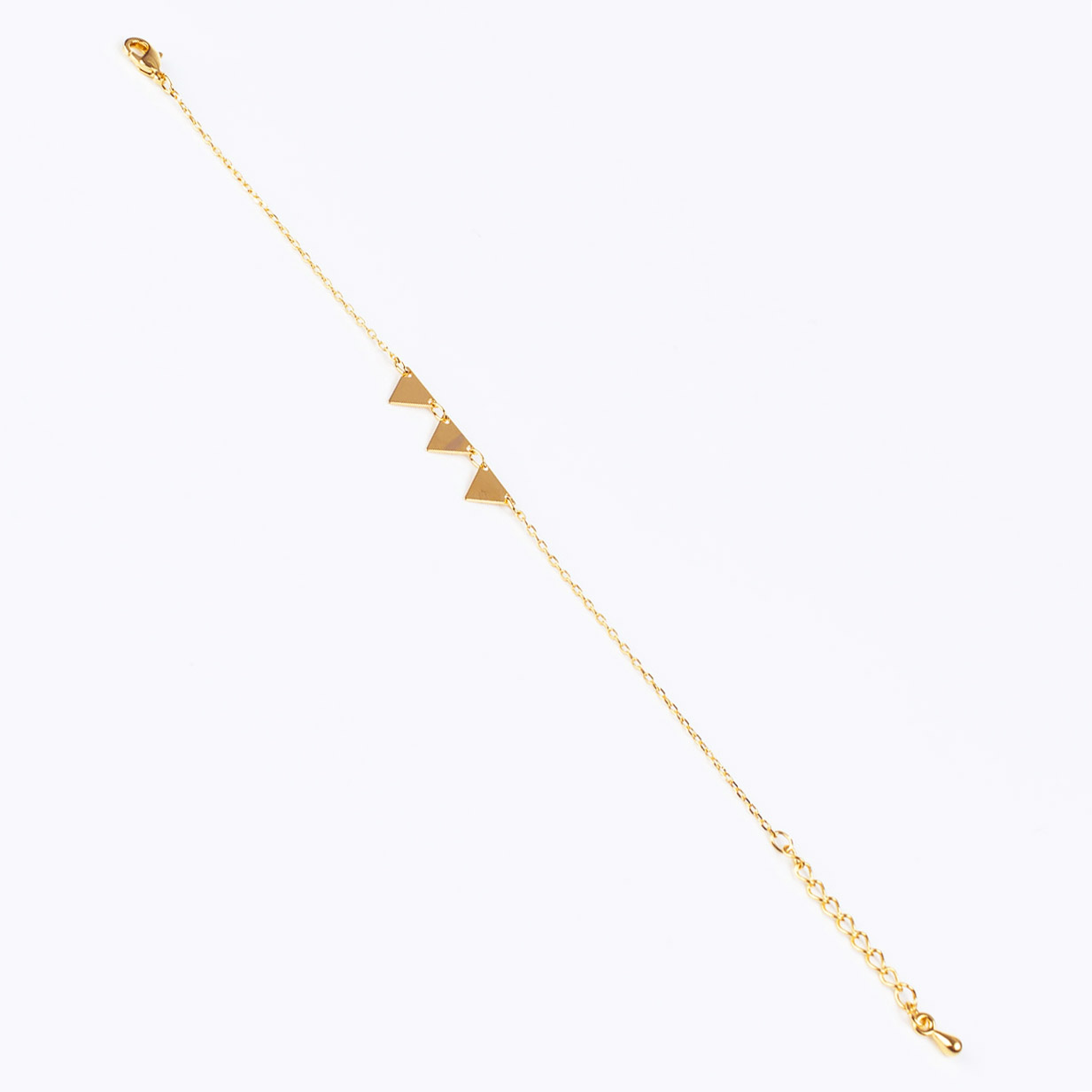 "Fine Filigré" feines Armband, kleine Dreiecke, vergoldet