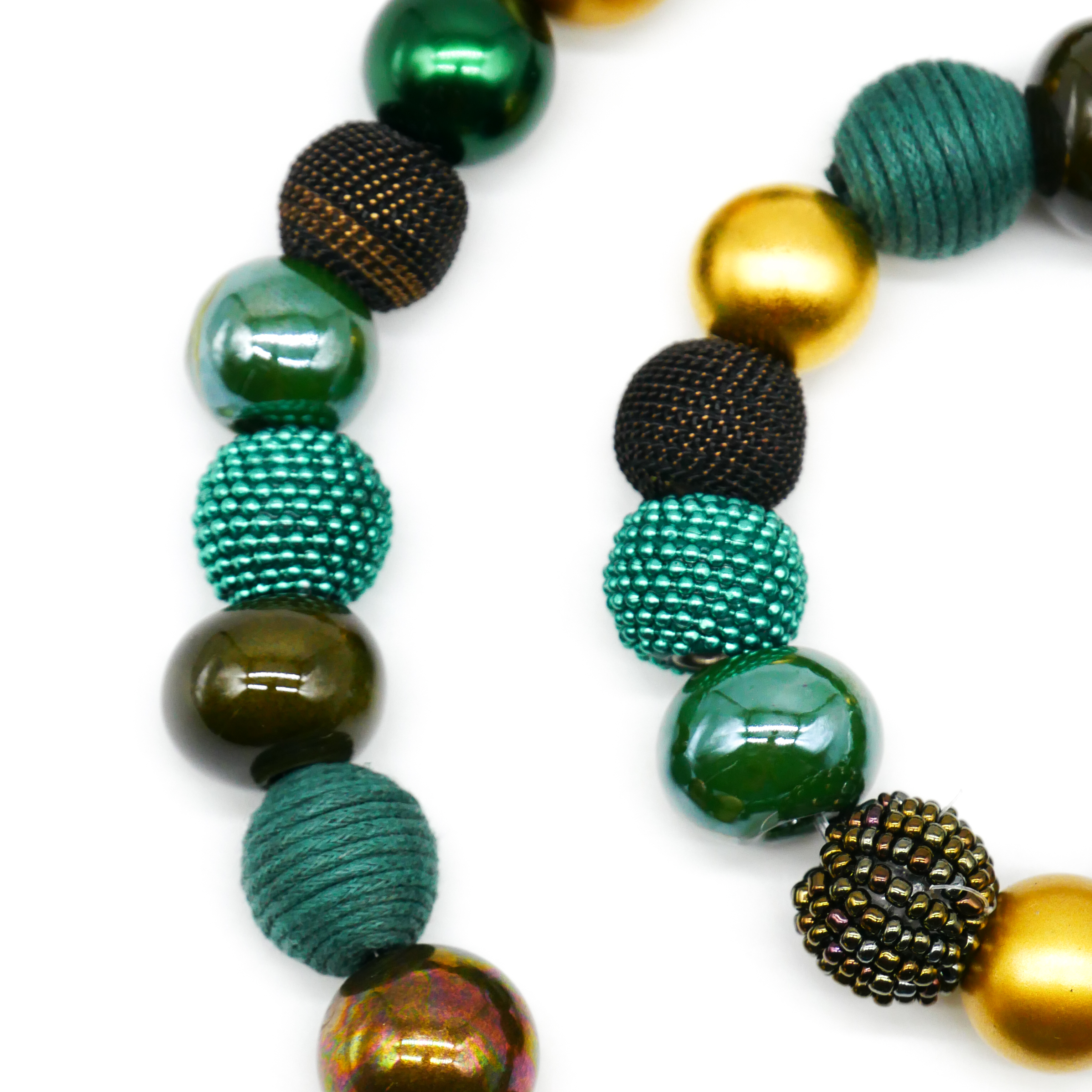  "Bollywood" Armband auf Gummi, burnt olive