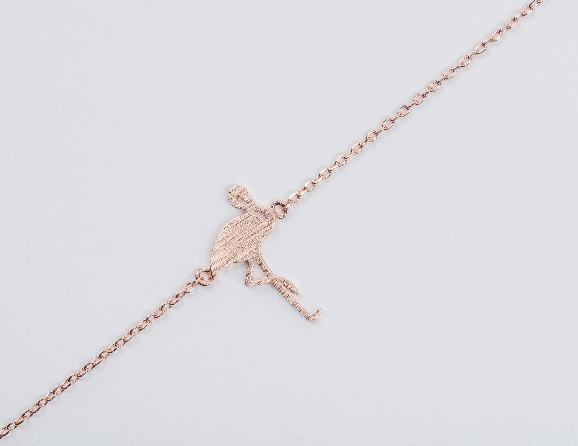"Fine Filigré" feines Armband, Flamingo, rosé vergoldet