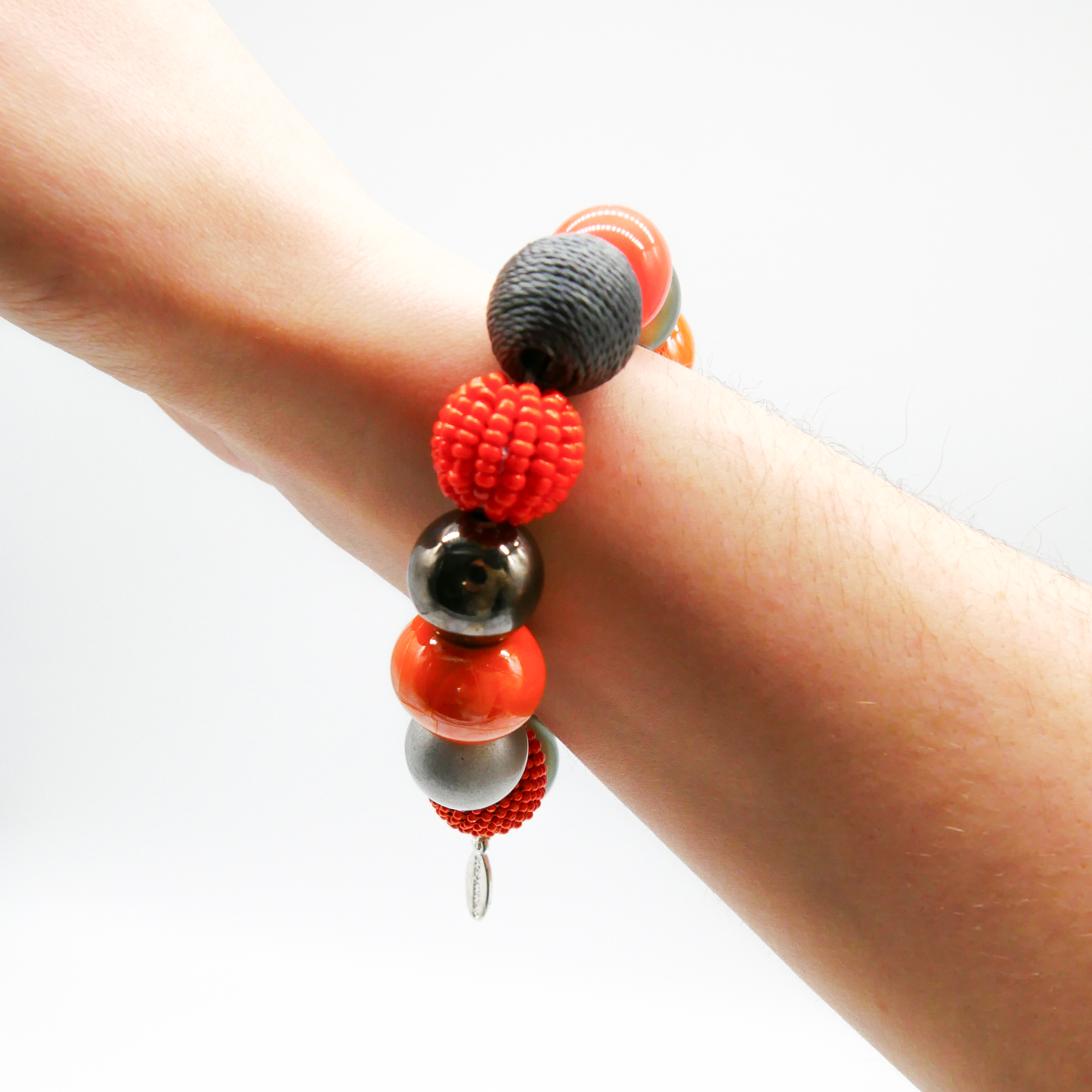  "Bollywood" Armband auf Gummi, vulkan