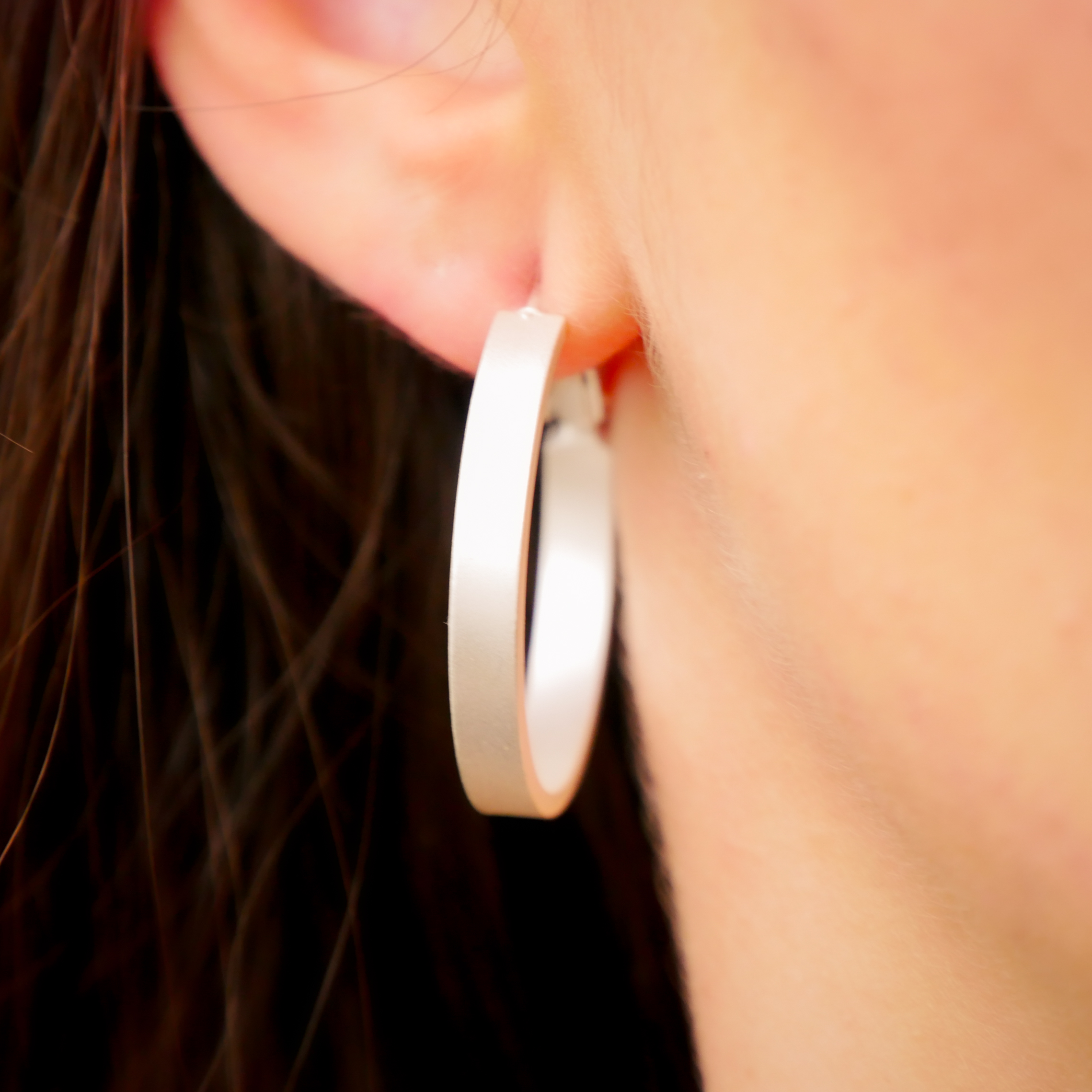  "Circle" Creole versilbert Ø 30, 4 mm breit glatt 