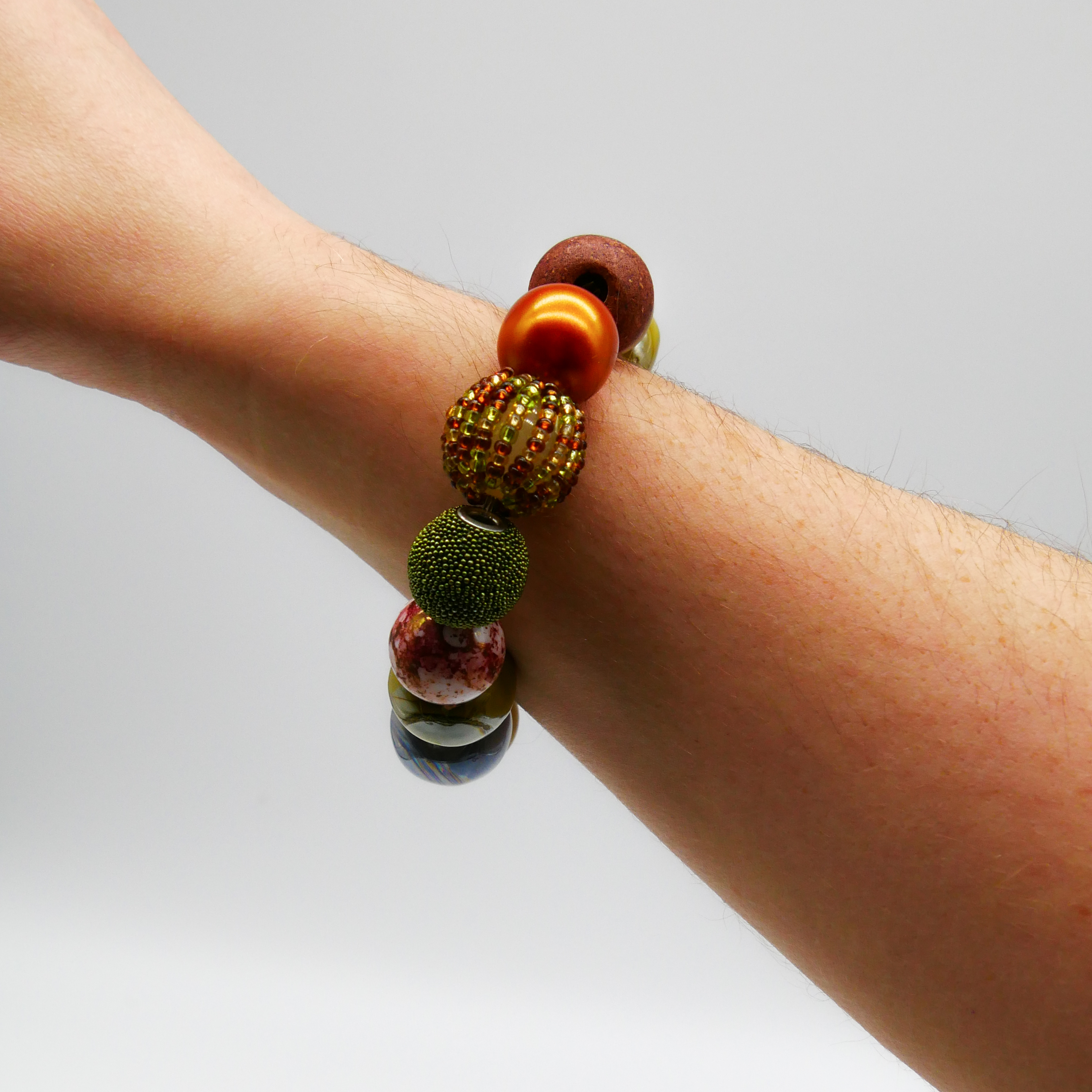  "Bollywood" Armband auf Gummi, nativ