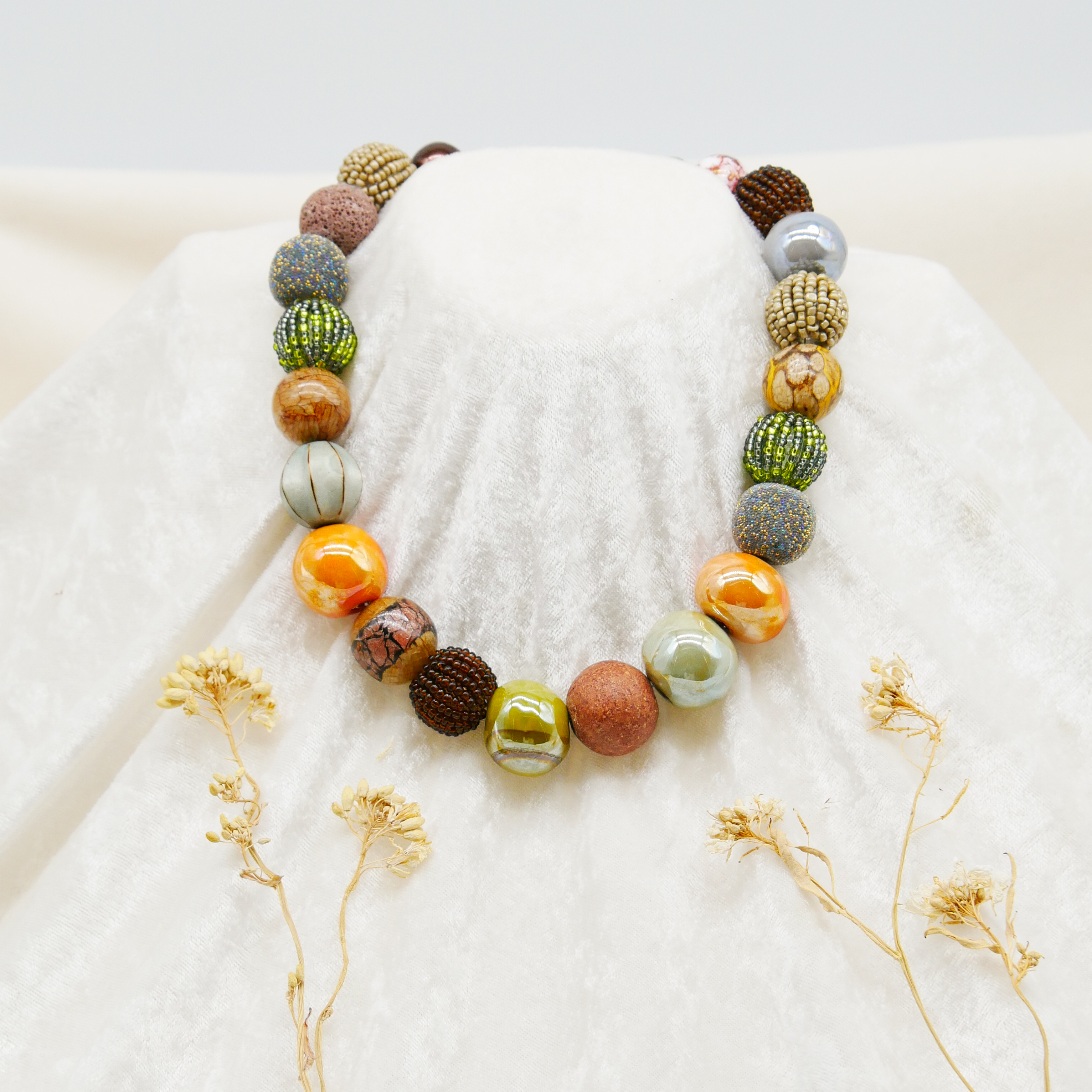 "Bollywood" Kette Ø ca. 20 mm, nativ