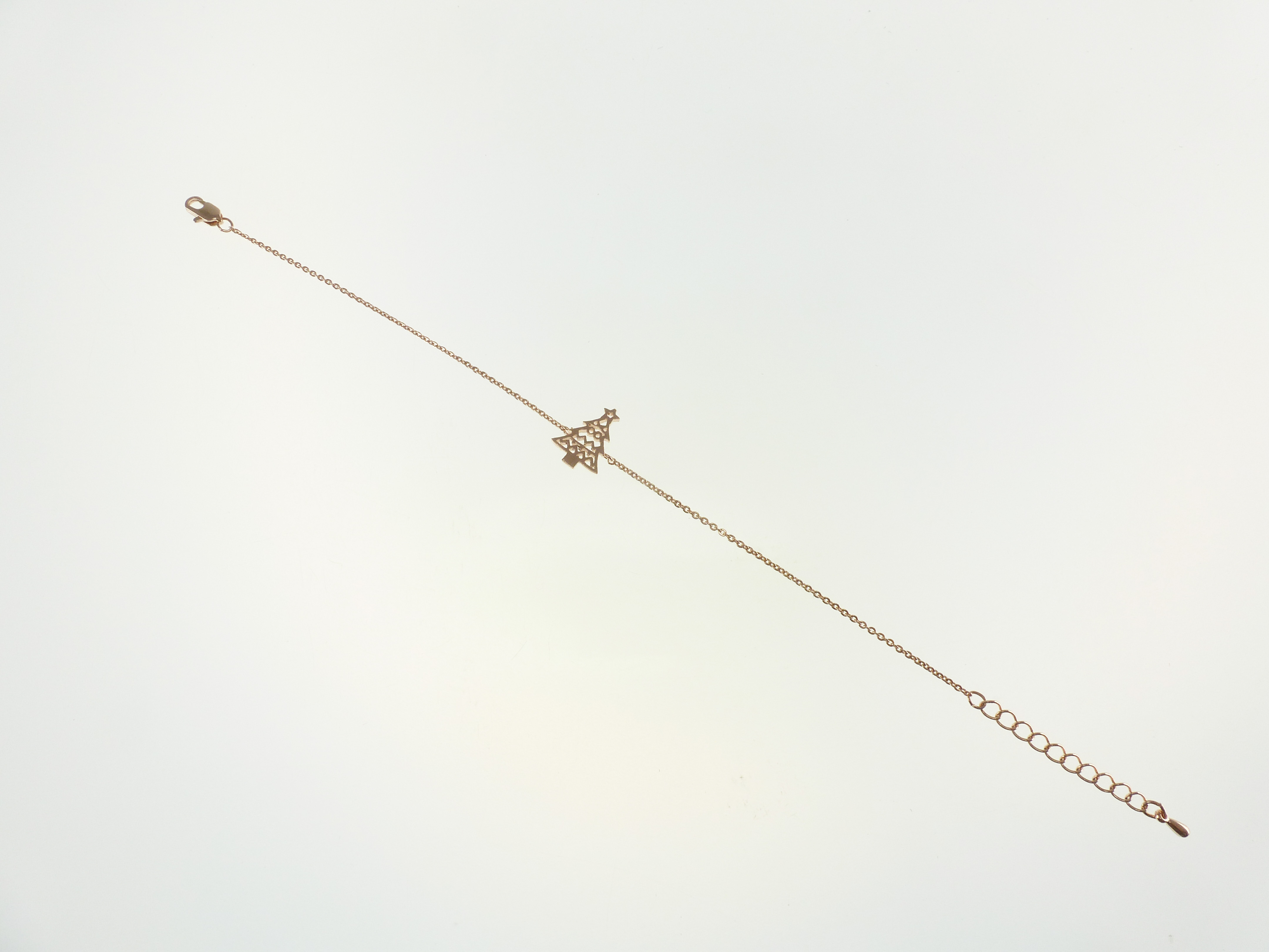 "Fine Filigré" feines Armband, Weihnachtsbaum, rosé vergoldet