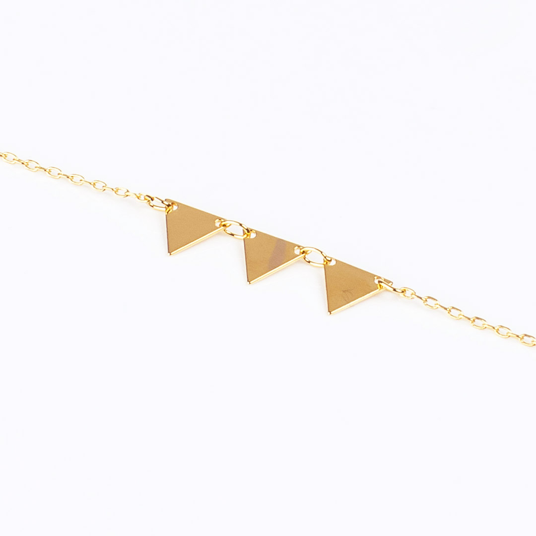 "Fine Filigré" feines Armband, kleine Dreiecke, vergoldet