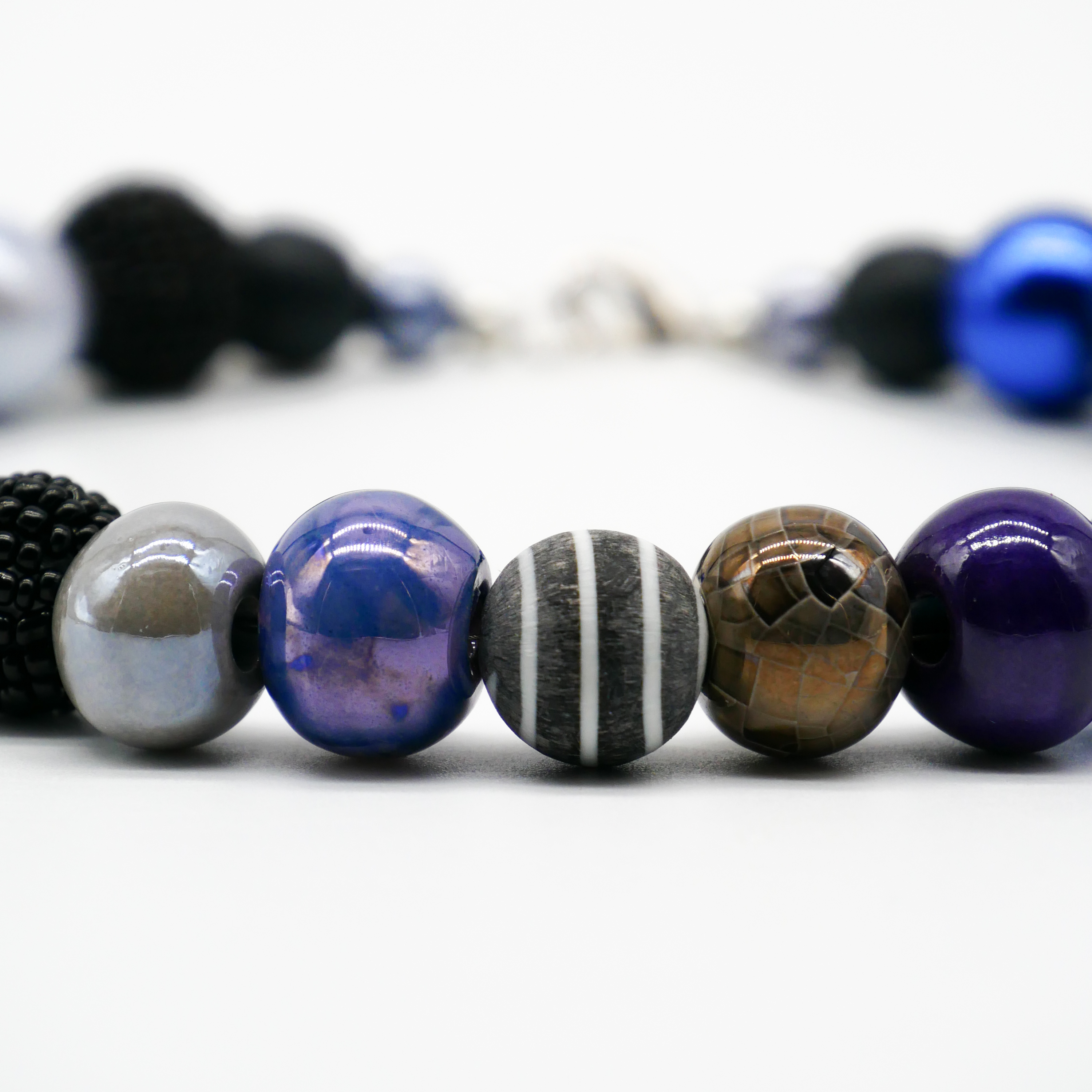 "Bollywood" Kleine Bollywood Ø ca. 16 mm, blau-silber