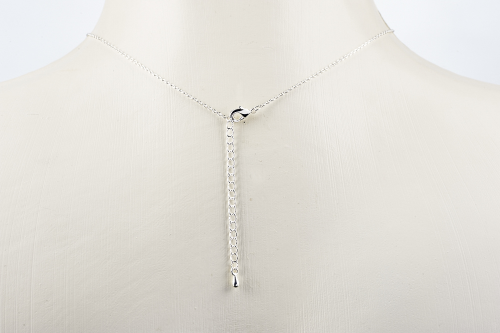 "Fine Filigré" feine kurze Metallkette, Circle mit Rocaillesperlen - hämatitfarben, versilbert