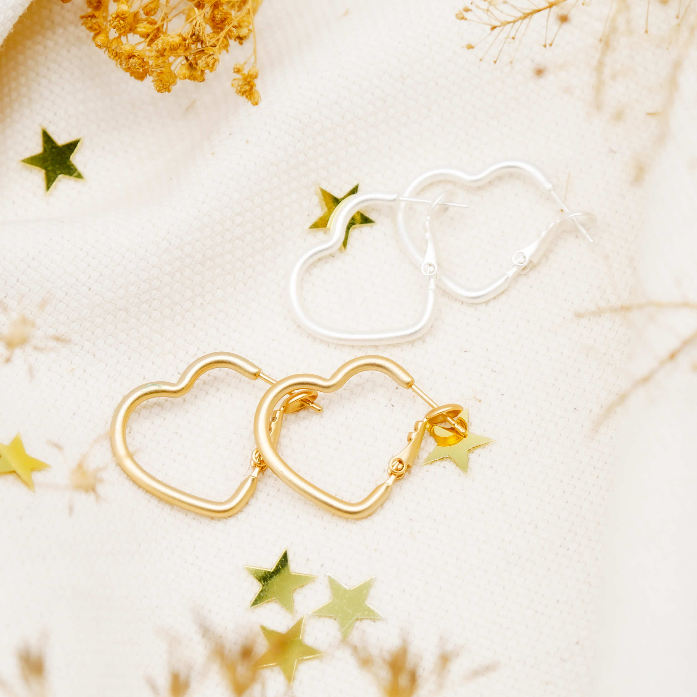 "Circle" Creole Herz vergoldet 28 x 22 mm