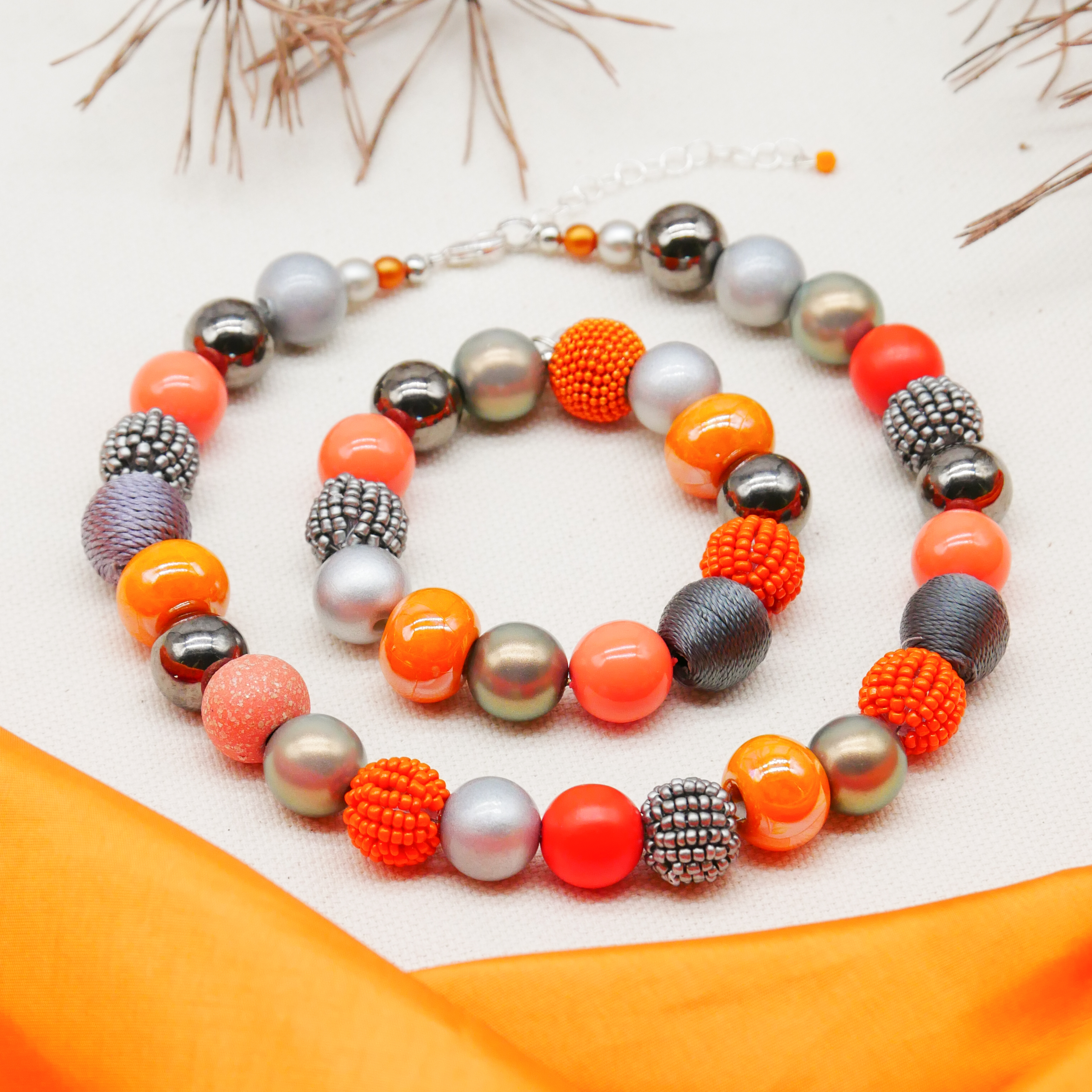  "Bollywood" Armband auf Gummi, vulkan
