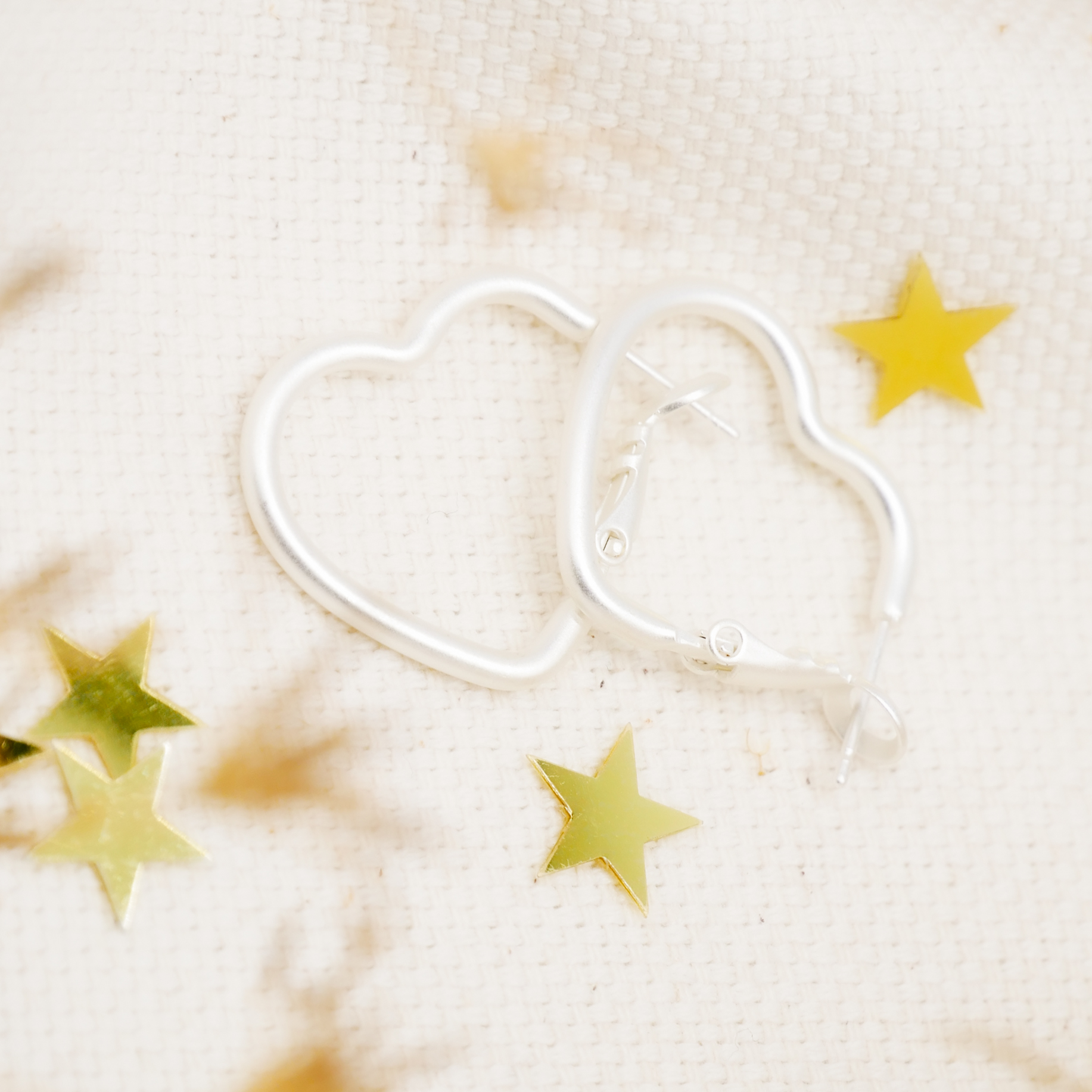 "Circle" Creole Herz versilbert 28 x 22 mm 