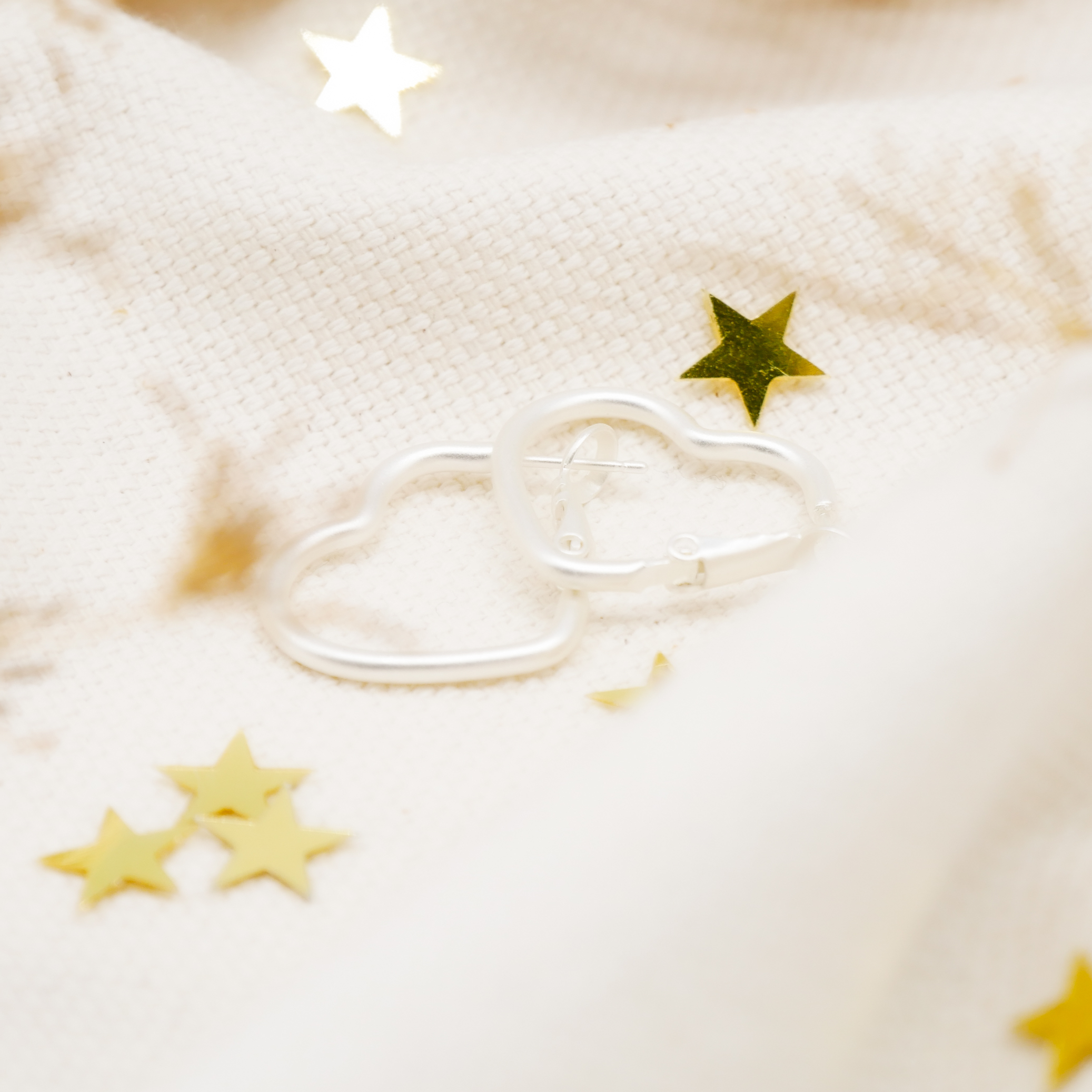 "Circle" Creole Herz versilbert 28 x 22 mm 