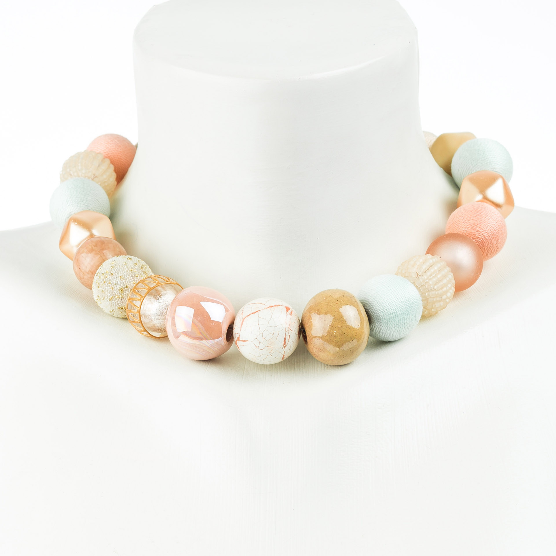 "Bollywood" Kette, Naturals + Mint