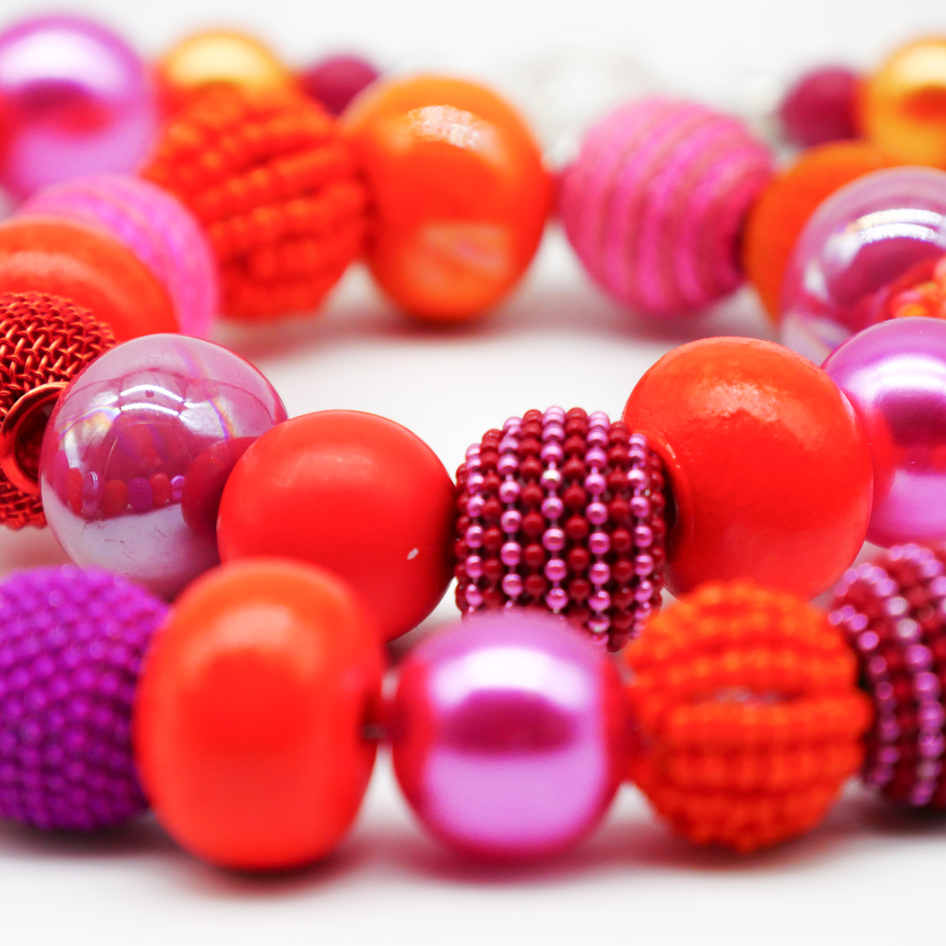 "Bollywood" Kleine Bollywood Ø ca. 16 mm, pink-orange